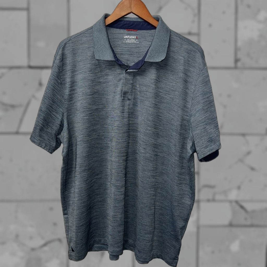 UNTUCKit UNTUCKit Polo Shirt Gray Mens 2XL Regular Size Polo Shirt Gray Untuckit Mens 2XL (Gray) Size US XXL / EU 58 / 5 - 1 Thumbnail