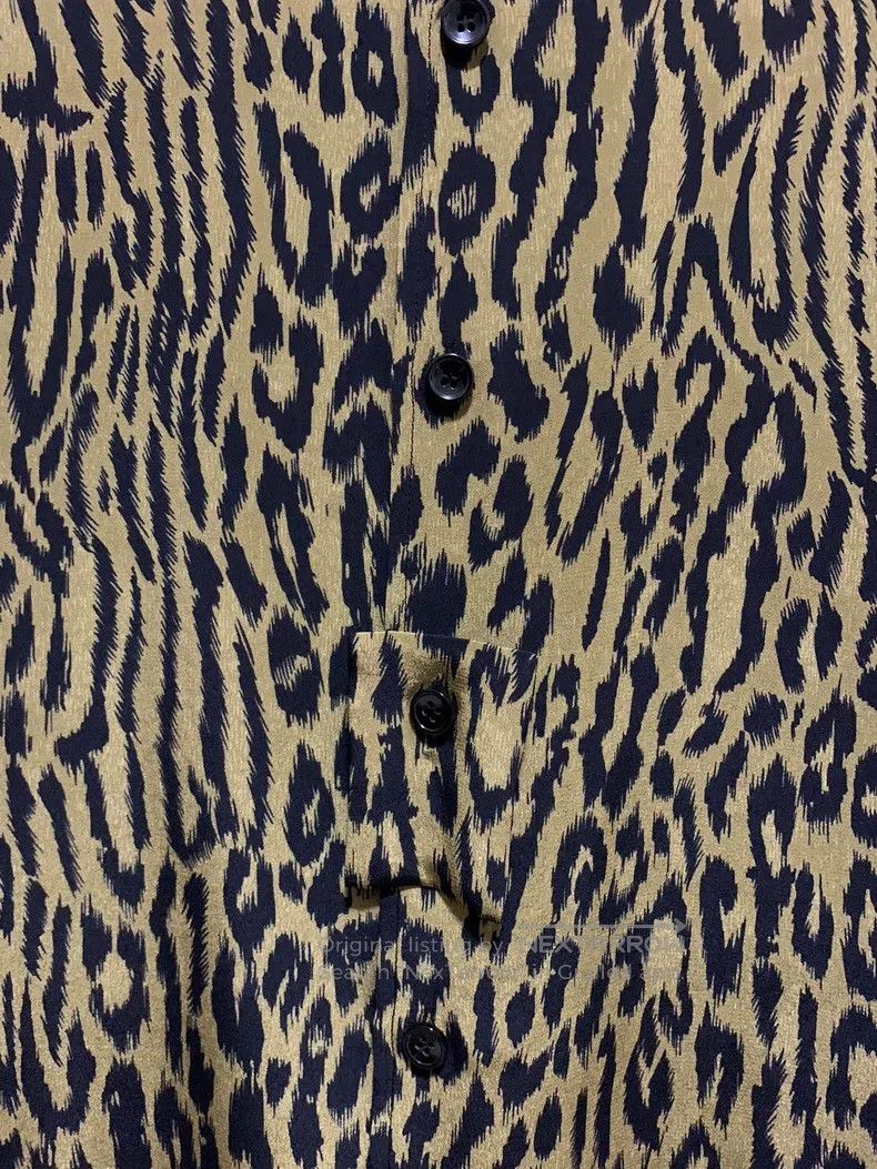 Saint Laurent Paris Saint Laurent Paris Size 37 Silk Leopard Print All-Over Sh Size US S / EU 44-46 / 1 - 6 Thumbnail