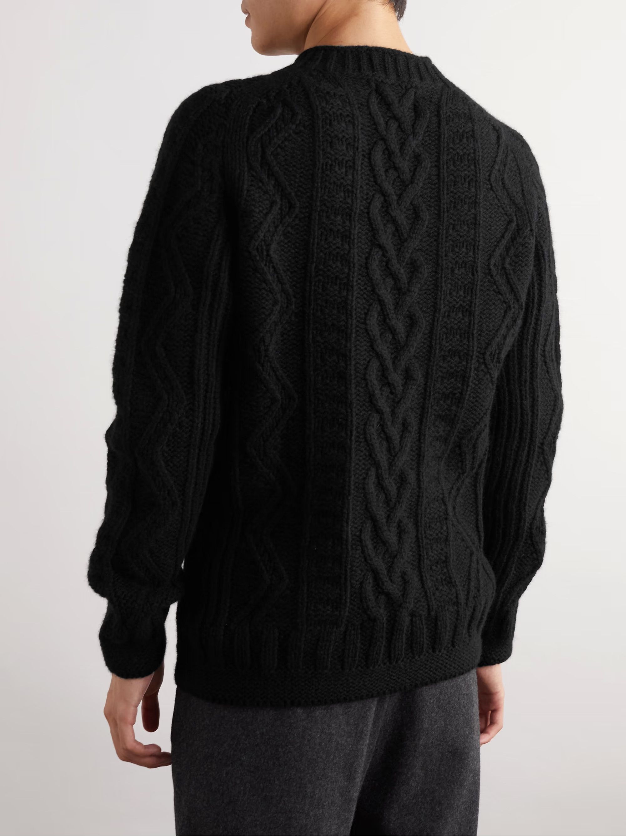 Howlin' Super Cult Slim-Fit Cable-Knit Virgin Wool Sweater Size US S / EU 44-46 / 1 - 3 Thumbnail