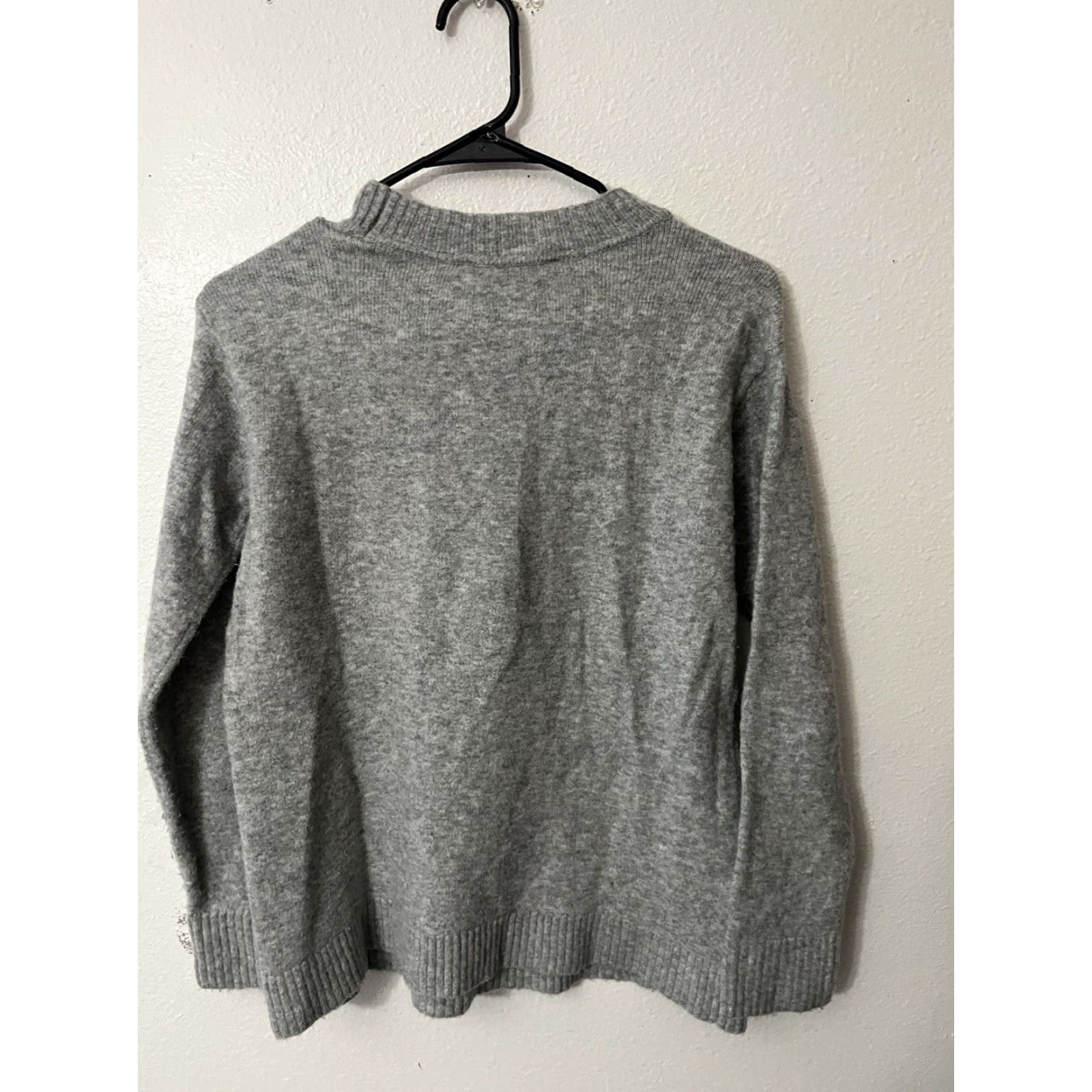 Loft VINTAGE LOFT Crew Neck Pullover Sweater Women XS Gray Solid Cozy Acrylic Size XS / US 0-2 / IT 36-38 - 2 Thumbnail