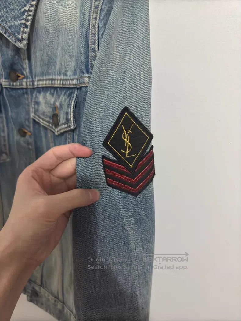 Saint Laurent Paris Saint Laurent Paris Light Blue Silt Water Ripple Medal Jea Size US S / EU 44-46 / 1 - 5 Thumbnail