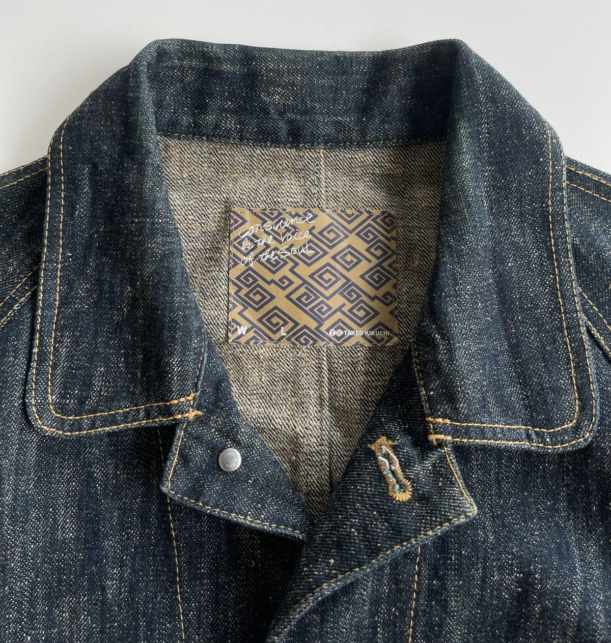 Japanese Brand Vintage Takeo Kikuchi Blue Indigo Denim Jacket Size US M / EU 48-50 / 2 - 9 Thumbnail