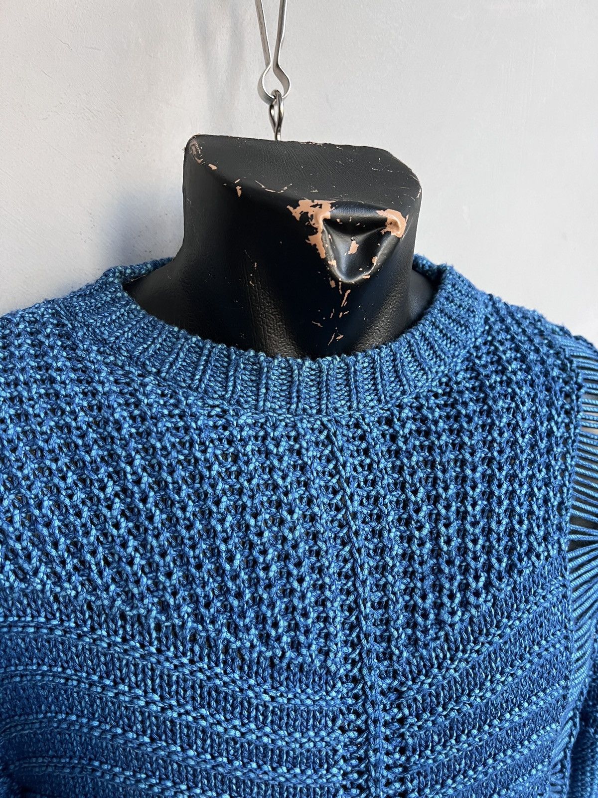 Diesel Diesel blue sweater faded distressed knitted y2k Size US L / EU 52-54 / 3 - 7 Thumbnail