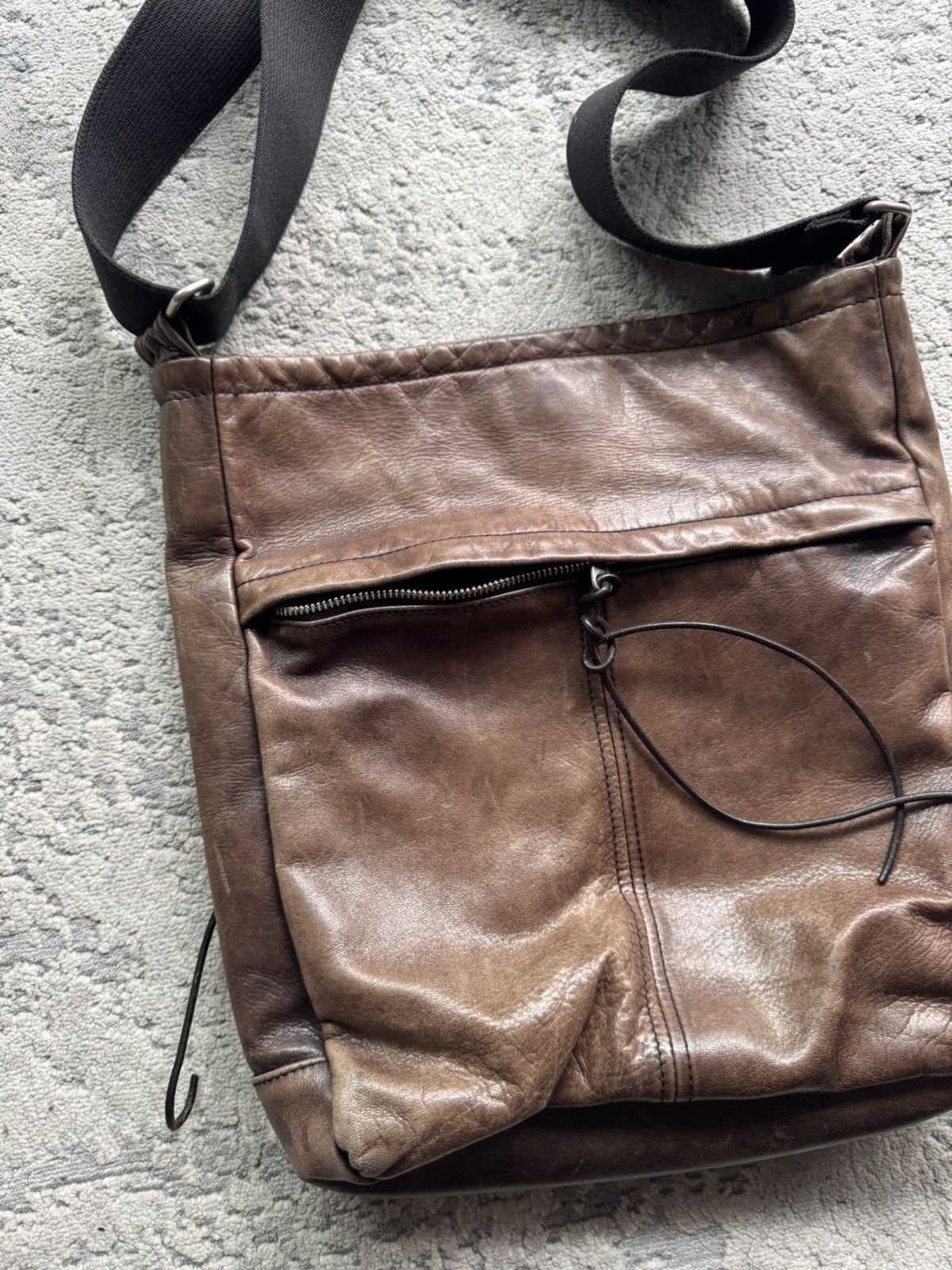 Yohji Yamamoto Yohji Yamamoto Vintage Leather Shoulder Bag Size ONE SIZE - 5 Thumbnail