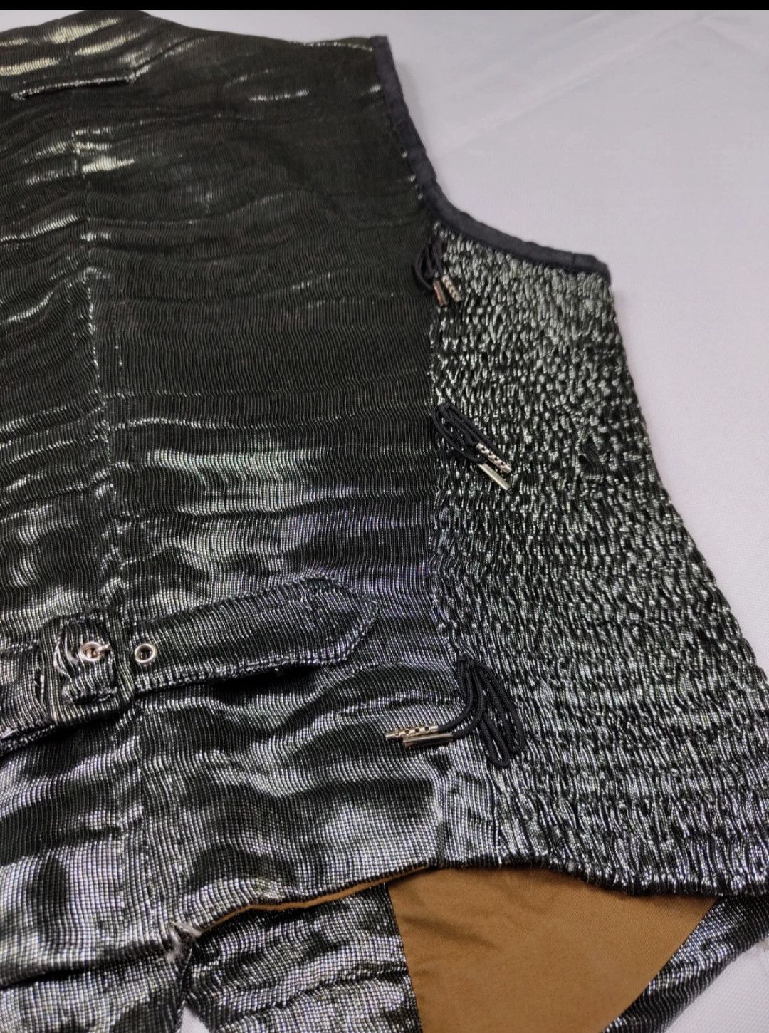 Jean Paul Gaultier 80s Vintage Jean Paul Gaultier Metallic Thread Vest Size M / US 6-8 / IT 42-44 - 5 Thumbnail