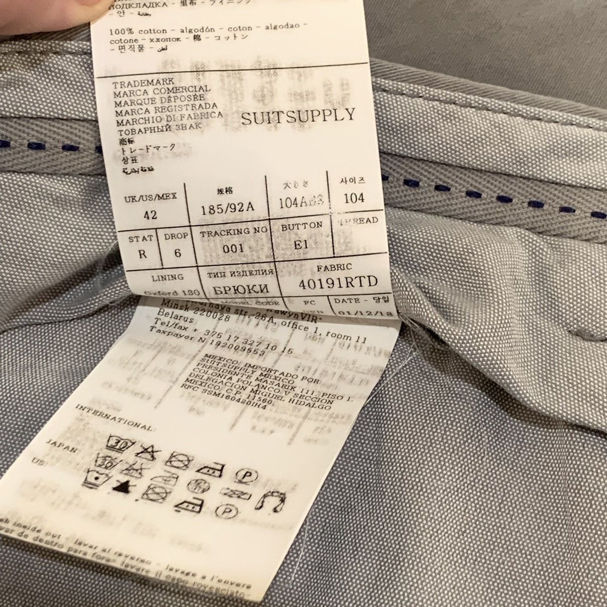 Suitsupply SUITSUPPLY GREY PURE COTTON TROUSERS PANTS OLD MONEY 36 SIZE Size US 36 / EU 52 - 12 Thumbnail