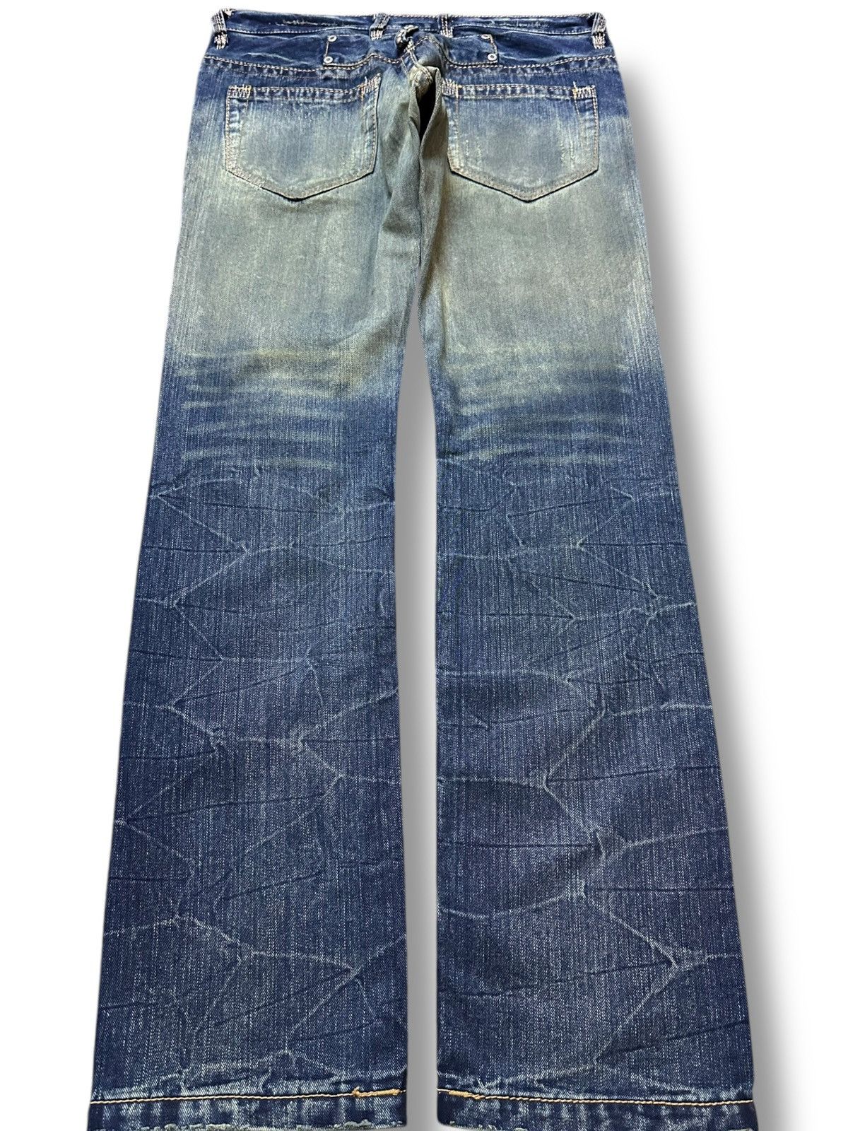 Tornado Mart Vintage Legendary Outfit Grunge Mudwash Honeycomb Denim Size US 35 - 5 Thumbnail