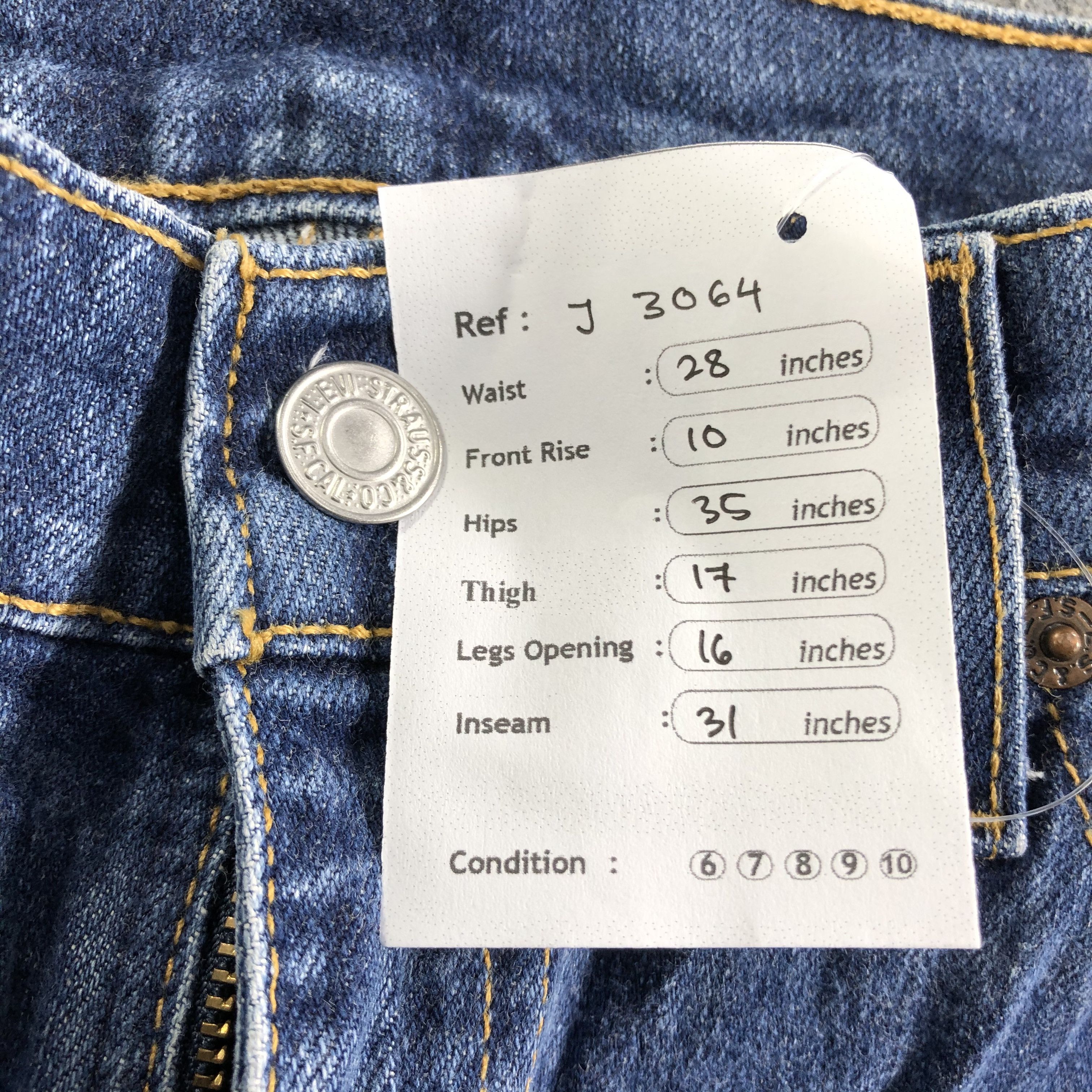 Levi's Vintage 90s Blue Wash Levis 517 Jeans-J3064 Size 28" / US 6 / IT 42 - 11 Thumbnail