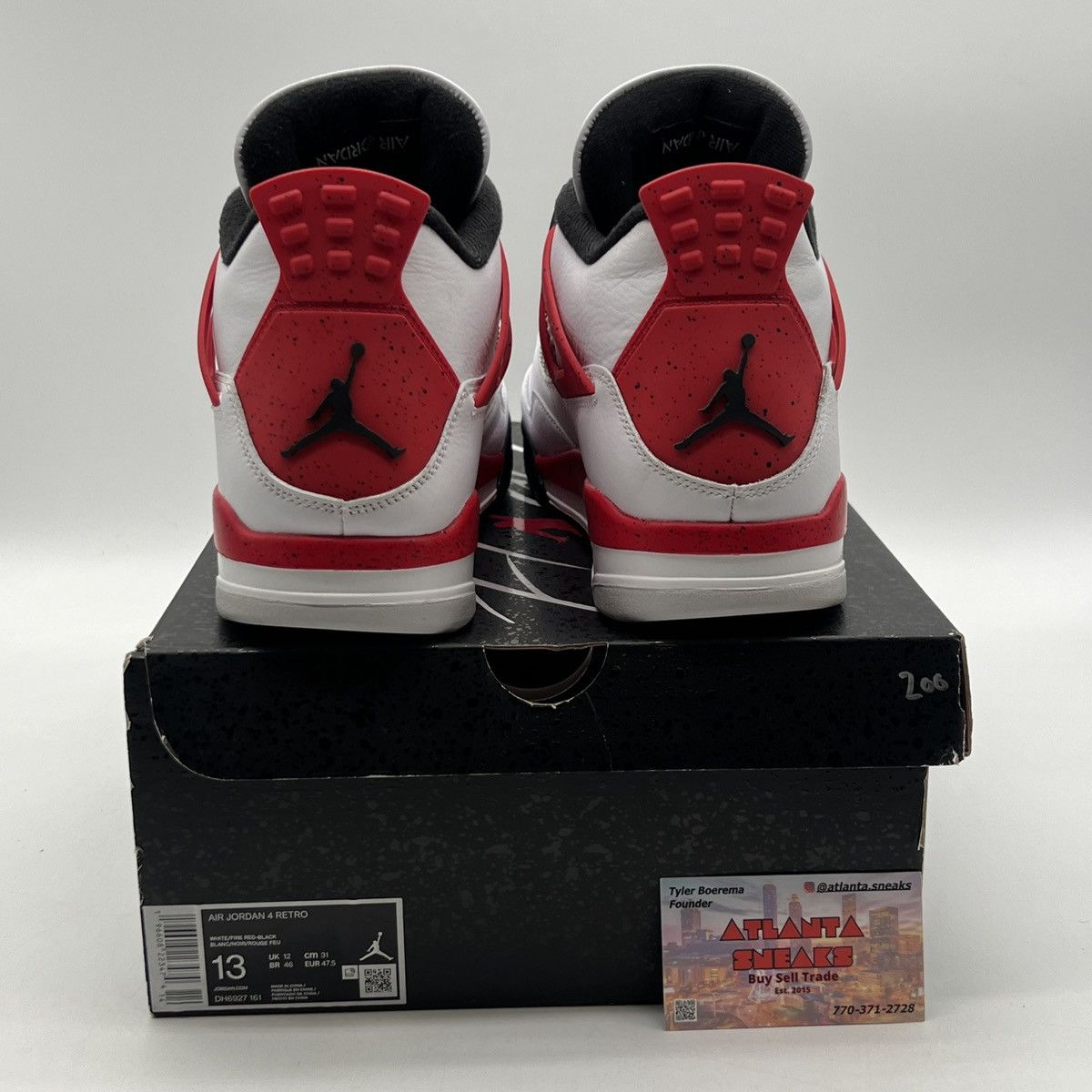 Jordan Brand Air Jordan 4 red cement Size US 13 / EU 46 - 3 Thumbnail