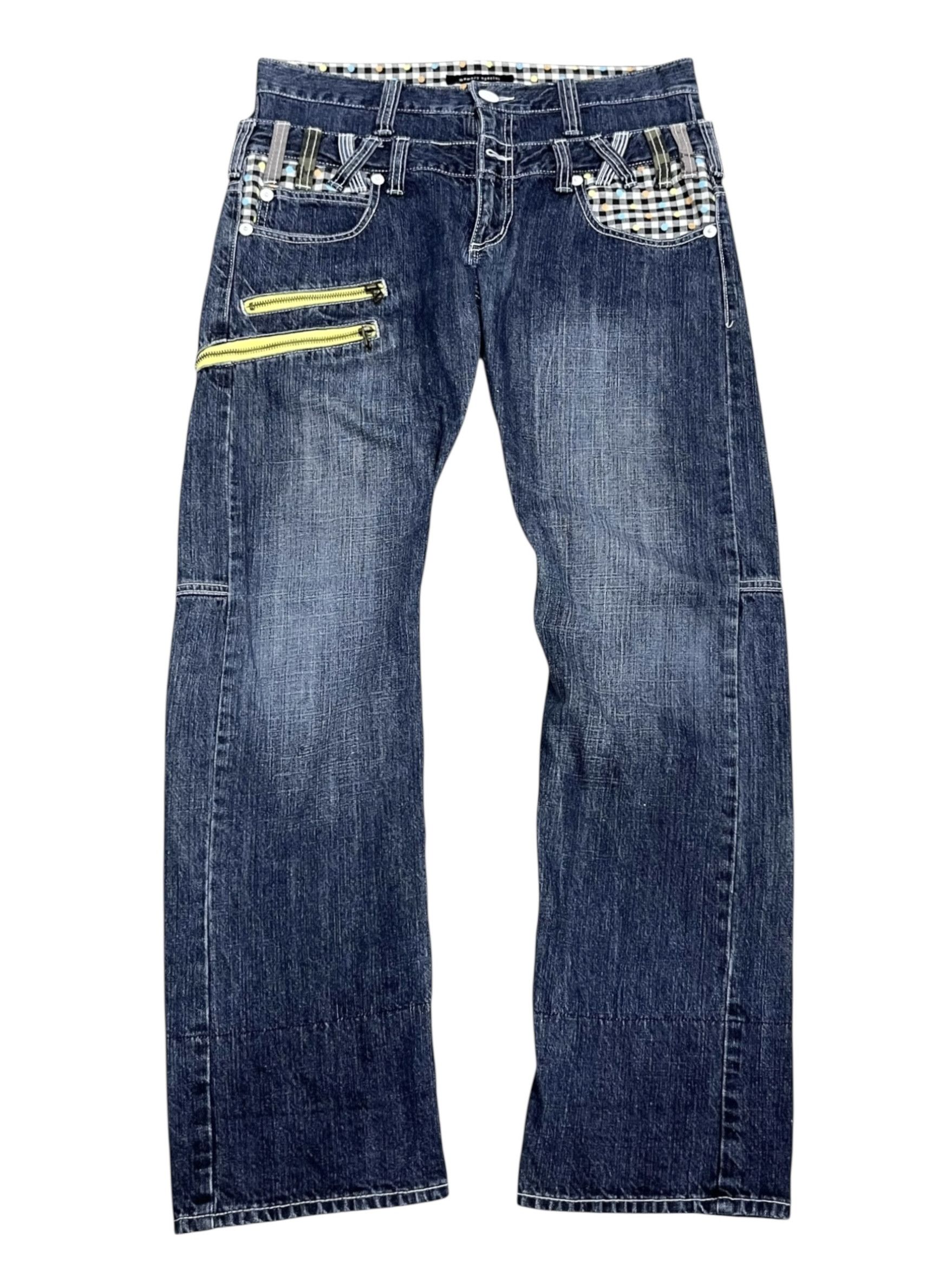 Chronicles Of Never "NEVER TRUST WOMAN" Bondage Zip Grunge Double Waist Denim Size US 32 / EU 48 - 6 Thumbnail