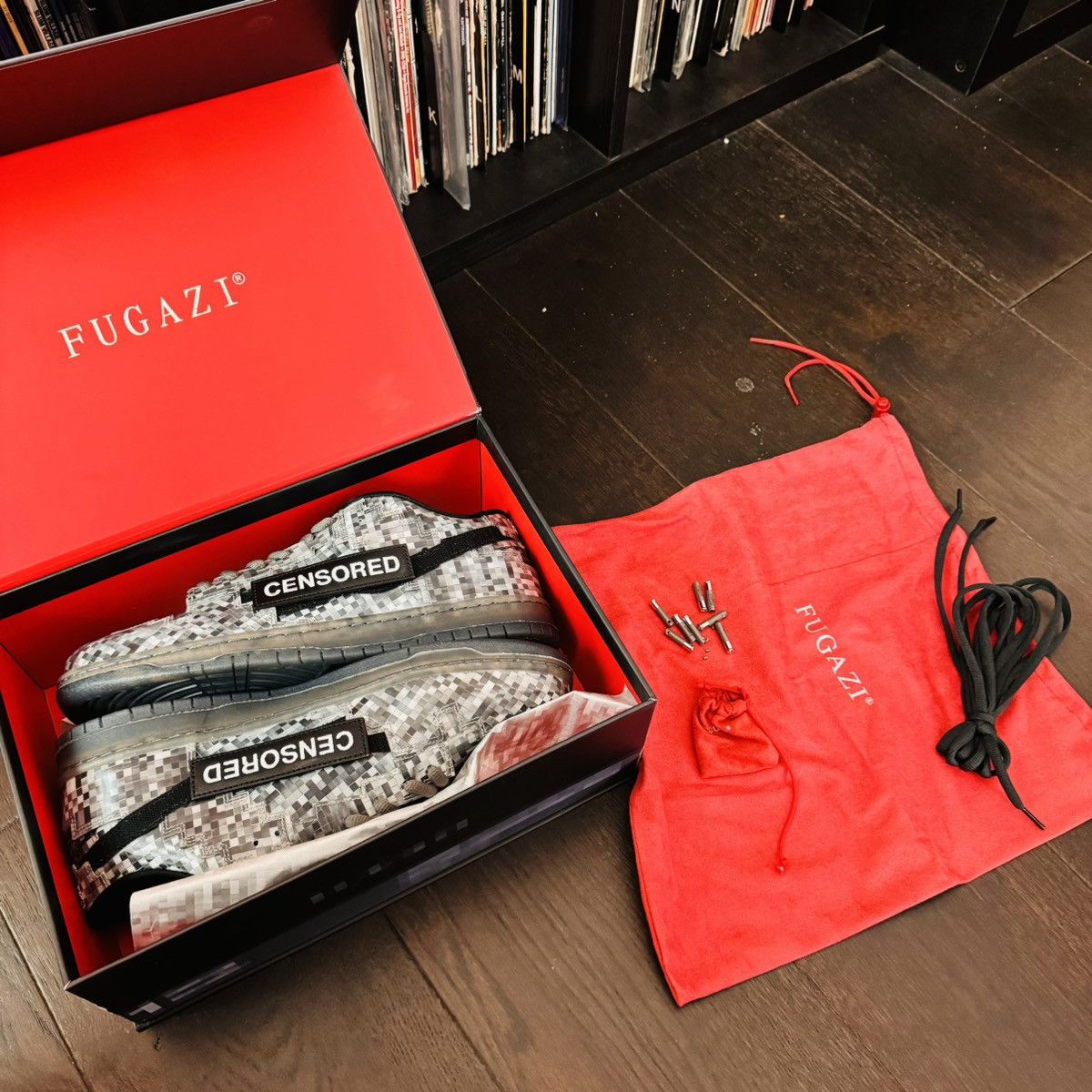 image of Fugazi S / Slugs Censored (Dunk Style Sneaker) - Size 13 in Black, Men's