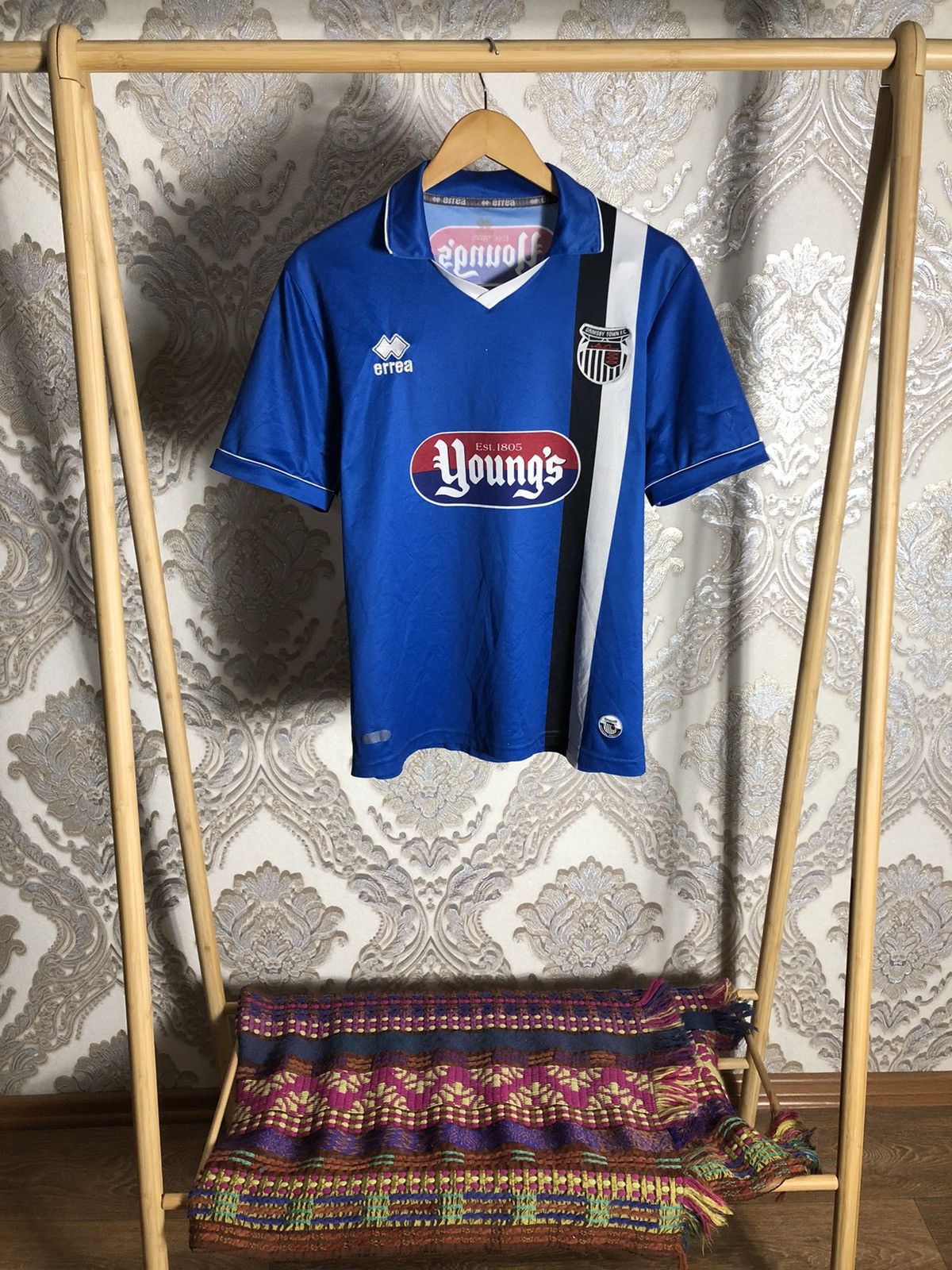 Errea VINTAGE ERREA FC GRIMSBY TOWN ENGLAND RETRO SOCCER JERSEY Size US M / EU 48-50 / 2 - 1 Thumbnail