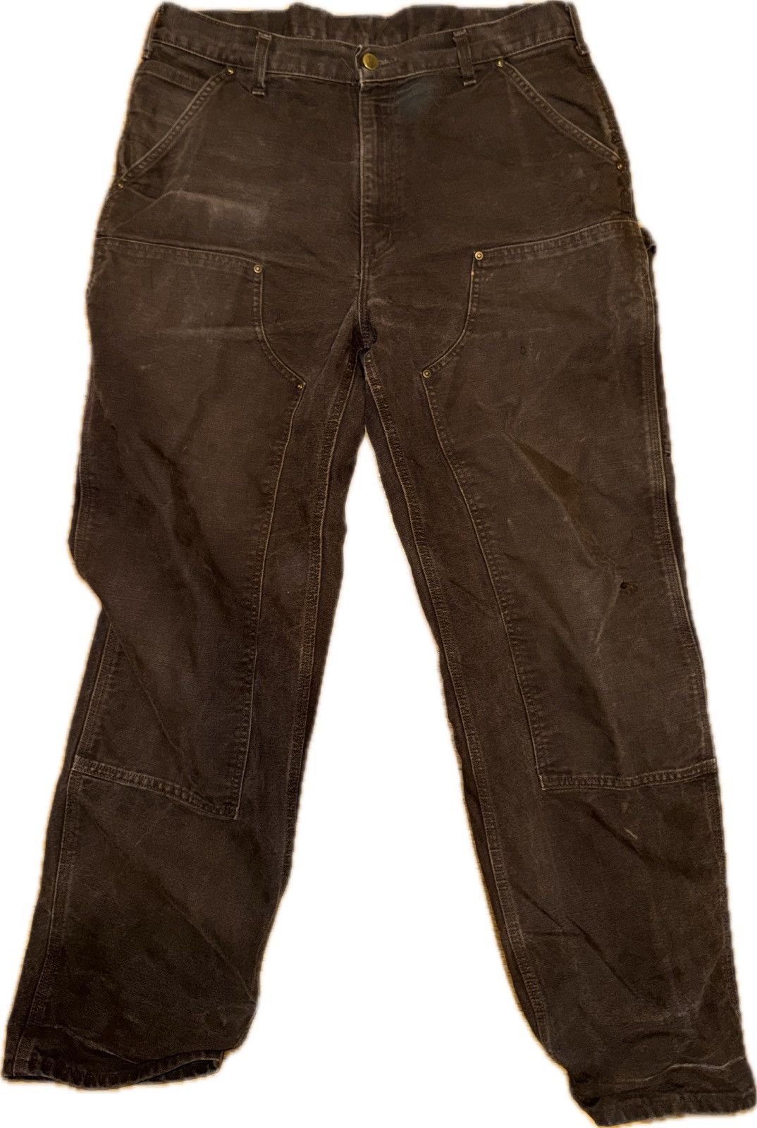 Carhartt Vintage Carhartt Brown Double Knee Pants Size US 34 / EU 50 - 1 Thumbnail