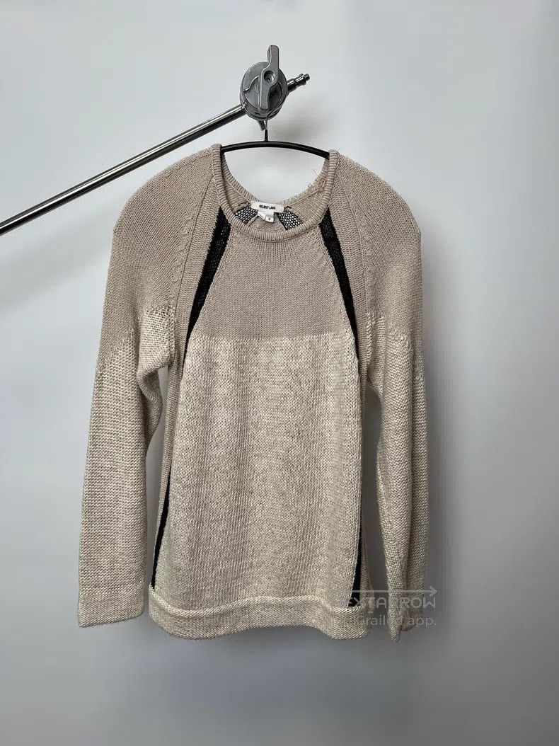 Helmut Lang HELMUT LANG Color Block Mixed Fabric Knit Sweater Size US S / EU 44-46 / 1 - 1 Thumbnail
