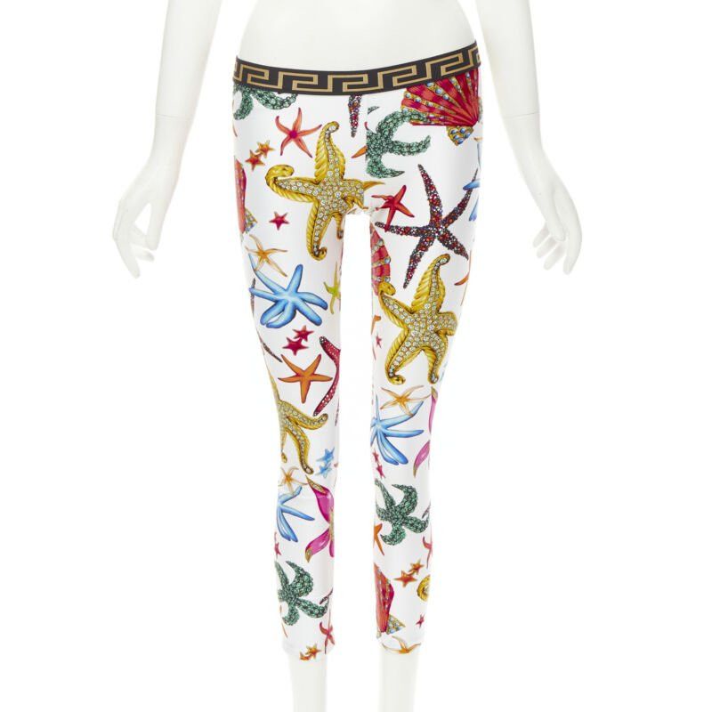 Versace new VERSACE Kids Tresor De La Mer print Greca leggings 12A XS Size 25" / US 0 / IT 36 - 1 Thumbnail