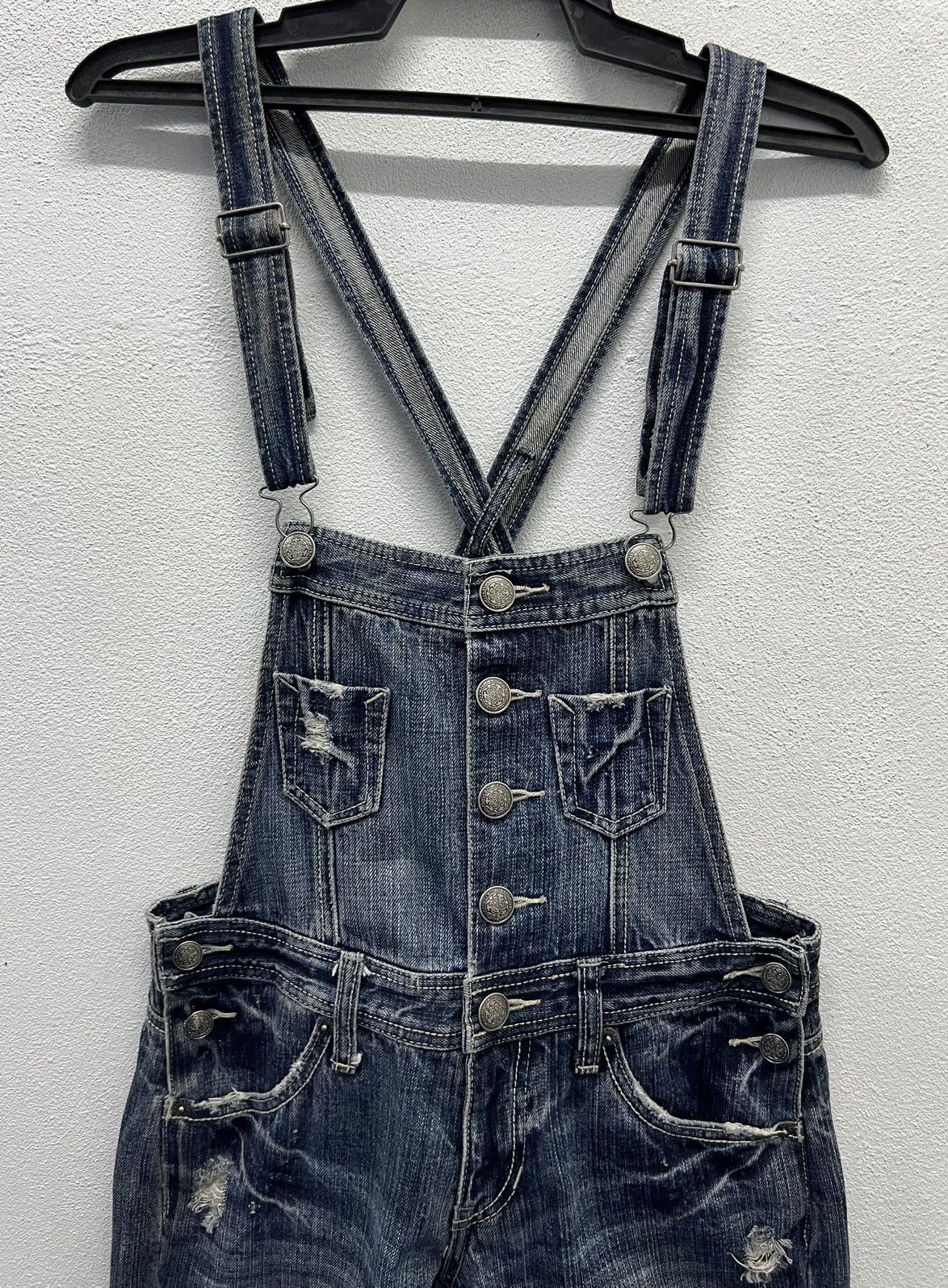 Vintage Vintage Cecil McBee Distressed Denim Overalls - Medium Size US 31 - 3 Thumbnail