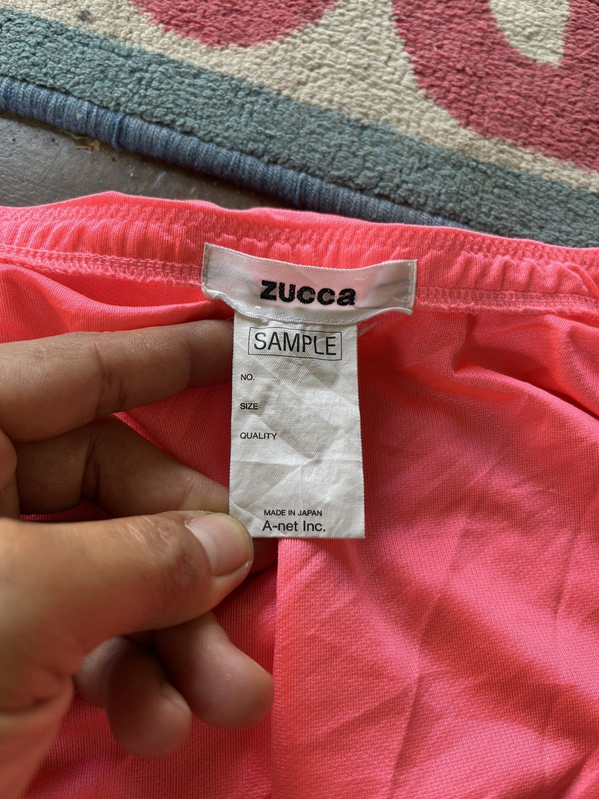 Issey Miyake × Japanese Brand × Zucca 🔥ZUCCA CENTRO RUBBER SPELL LOGO SKIRTS SAMPLE JAPAN Size 29" - 6 Thumbnail