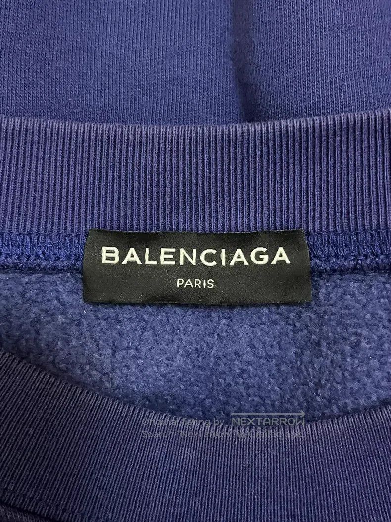 Balenciaga Balenciaga Classic Blue Wave Logo Sweatshirt Size US S / EU 44-46 / 1 - 3 Thumbnail