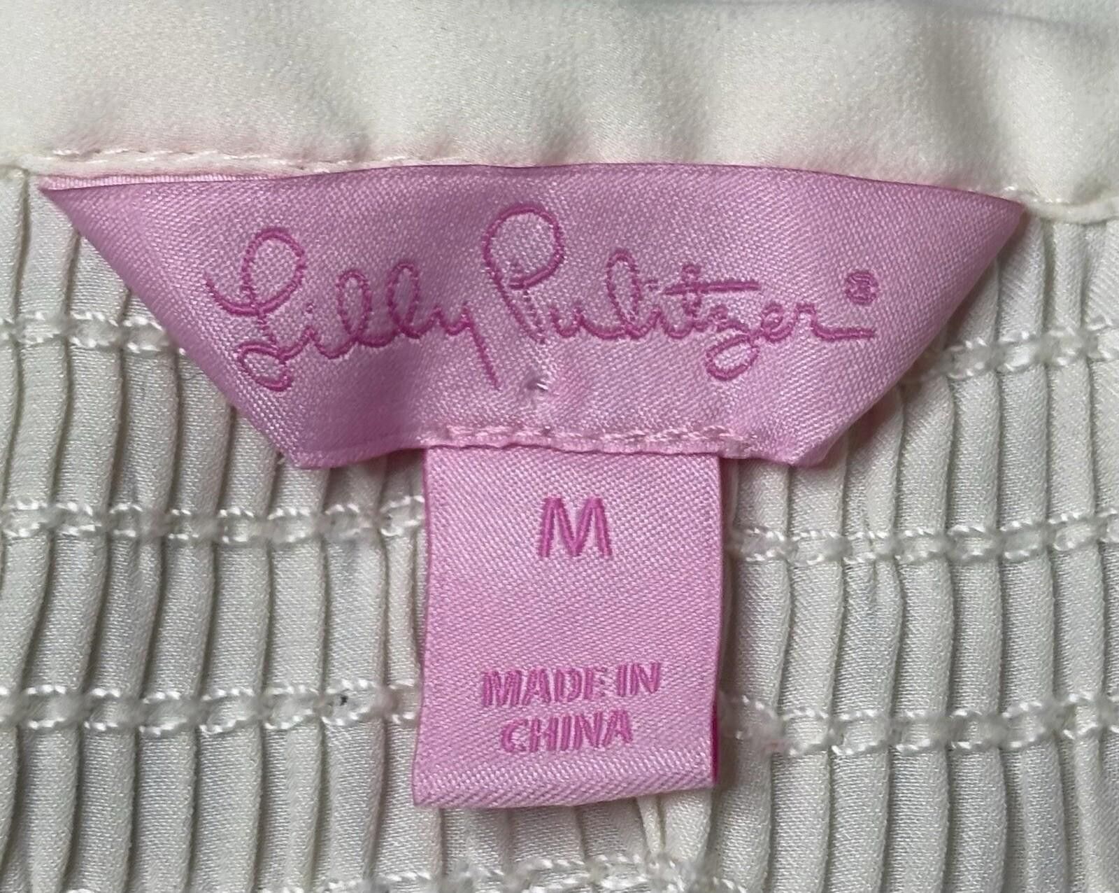 Lilly Pulitzer Lilly Pulitzer Top Women's Medium Peasant Long Sleeve Flowy Size M / US 6-8 / IT 42-44 - 2 Thumbnail