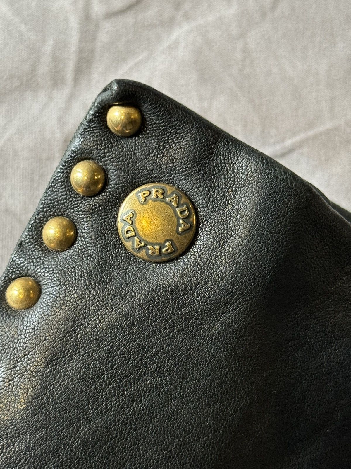 Prada PRADA Nappa Studded Aviator Shopping Tote Size ONE SIZE - 6 Thumbnail