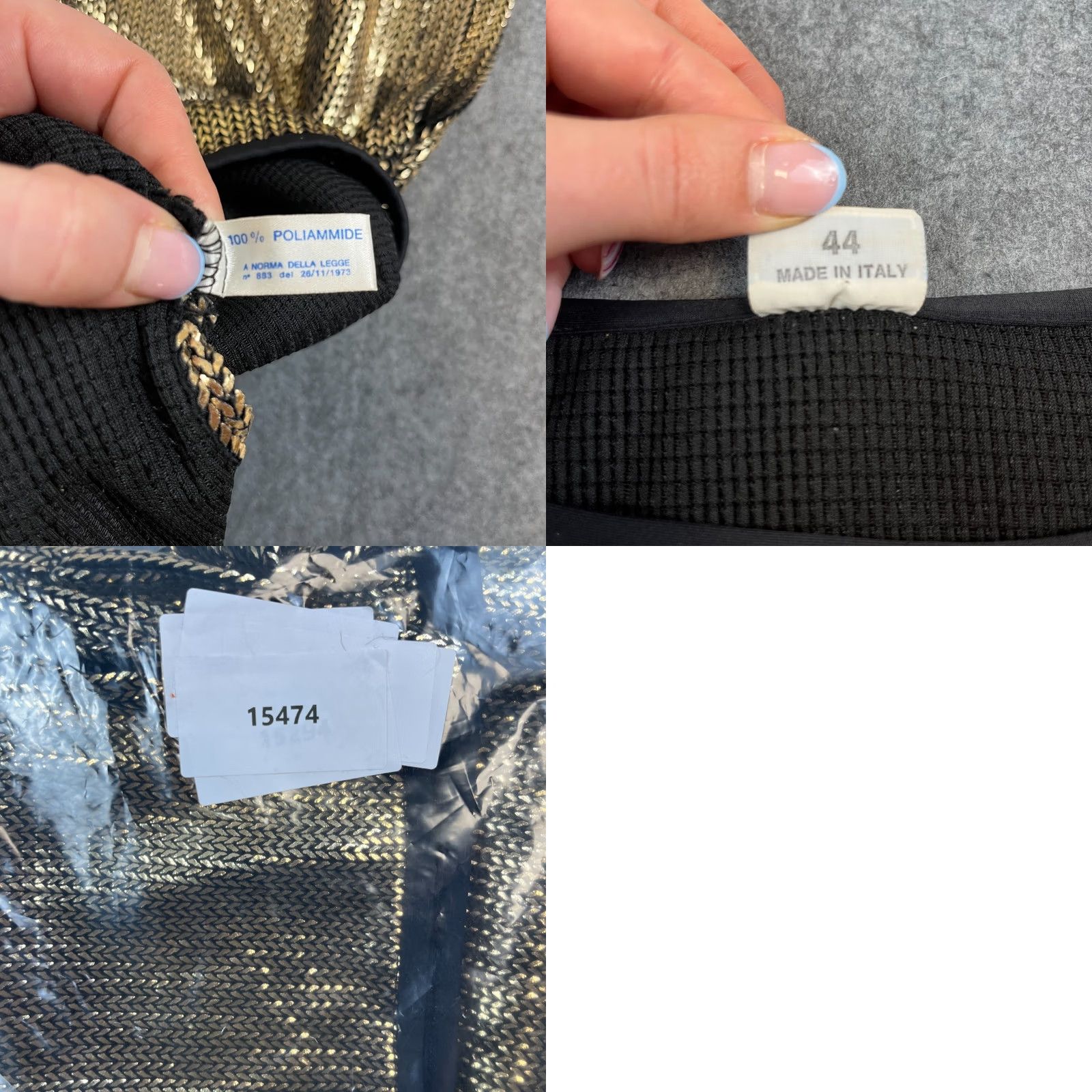 Yves Saint Laurent VINTAGE Yves Saint Laurent Womens Top Gold Sequins 70s Oversized 14 UK14-16 70s Luxury Saint Laurent Top Womens Gold Sequins 70s Oversized 14 UK14-16 Size XL / US 12-14 / IT 48-50 - 8 Thumbnail