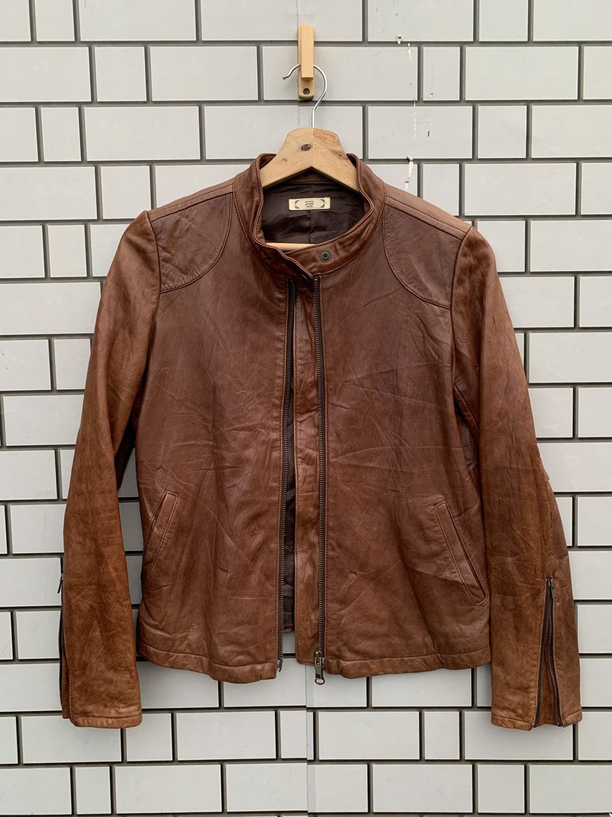 Japanese Brand Vintage Japanese Brand Perle Peche Leather Jacket Size S / US 4 / IT 40 - 2 Thumbnail