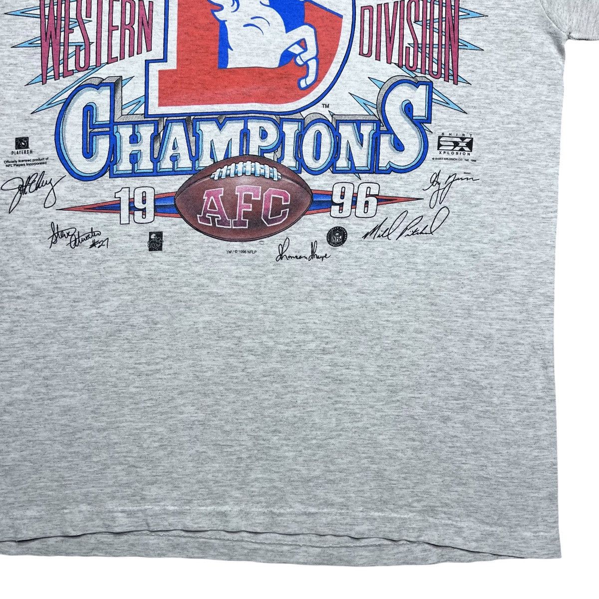 NFL × Vintage Vintage 1996 NFL Denver Broncos Champions Spell Out 3D Tee Size US L / EU 52-54 / 3 - 11 Thumbnail
