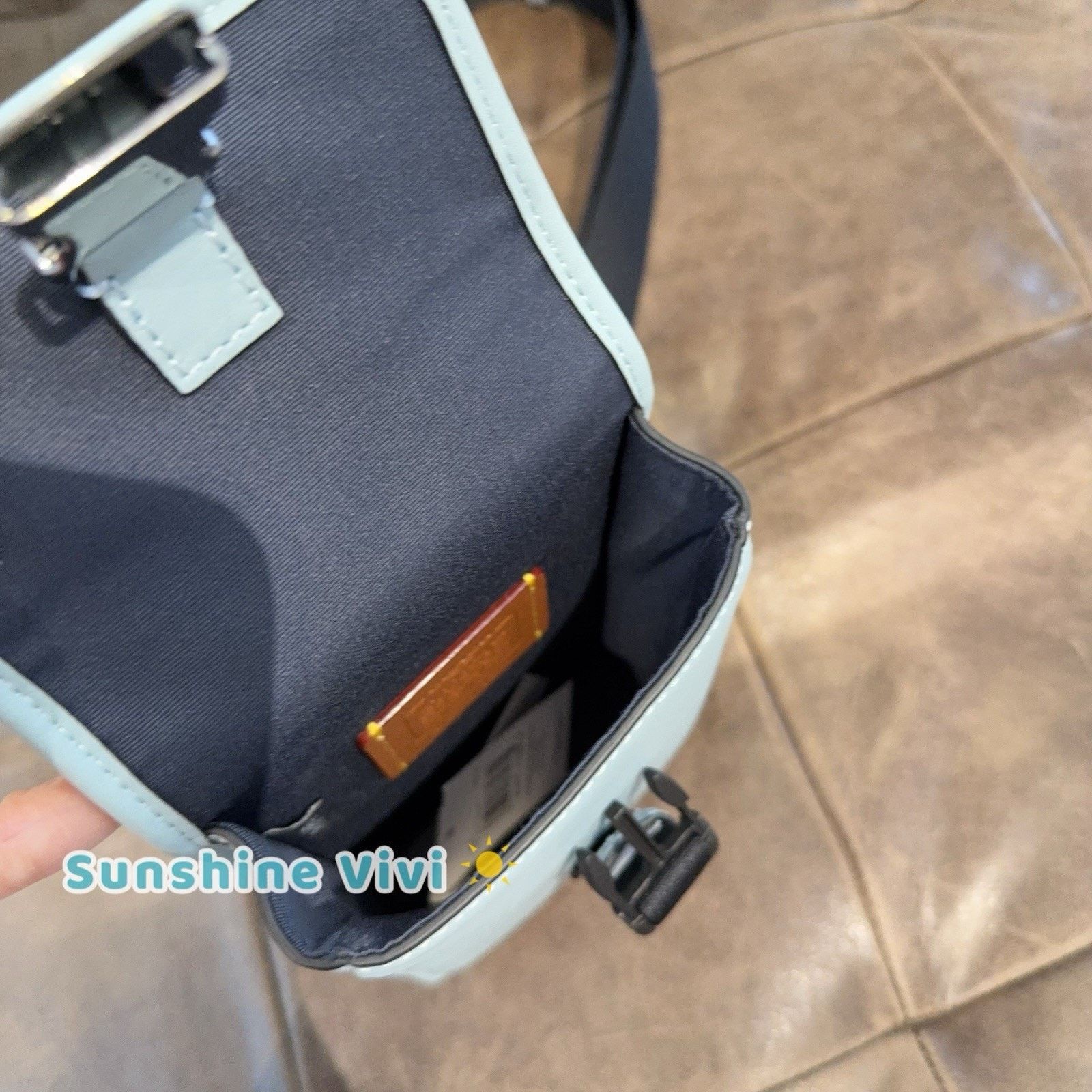 Coach NWT COACH men's Racer Phone Crossbody CAJ42 Light Blue Size ONE SIZE - 4 Thumbnail