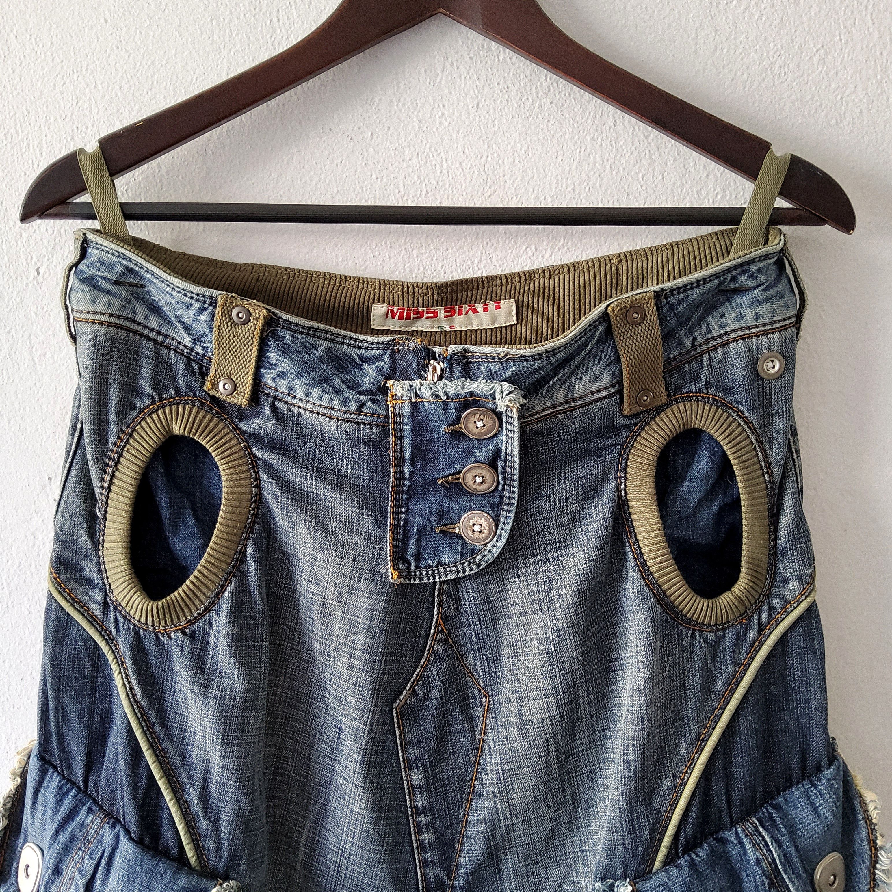 Miss Sixty Miss Sixty vintage y2k grunge cargo low rise denim skirt Size 32" / US 10 / IT 46 - 4 Thumbnail