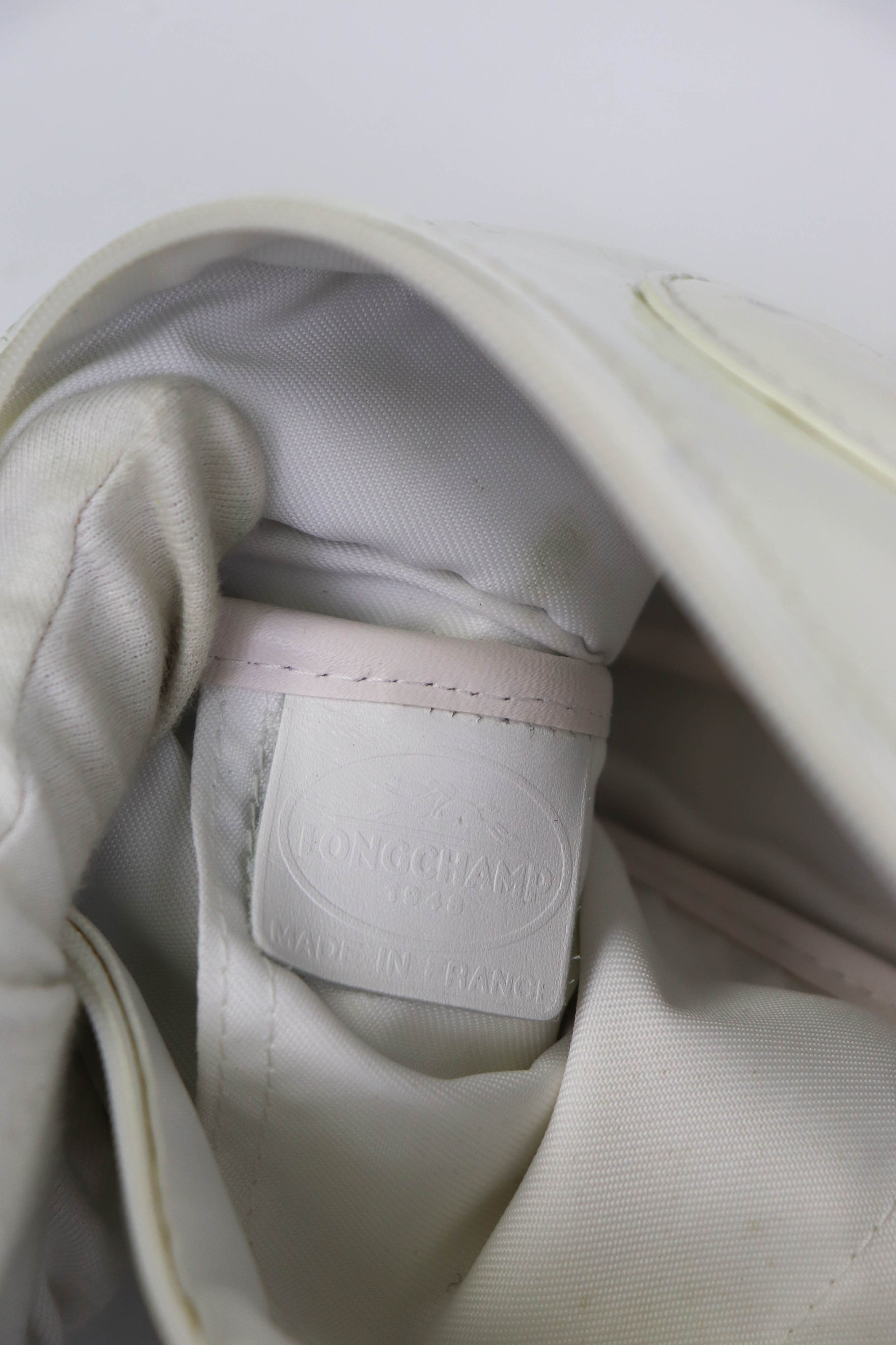 Longchamp Longchamp Paris Vintage Made in France White Mini Hand Bag Size ONE SIZE - 10 Thumbnail