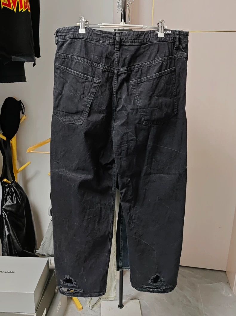 Balenciaga Balenciaga 24 FW drawstring knife cuts destroy Baggy jeans Size US 28 / EU 44 - 3 Thumbnail