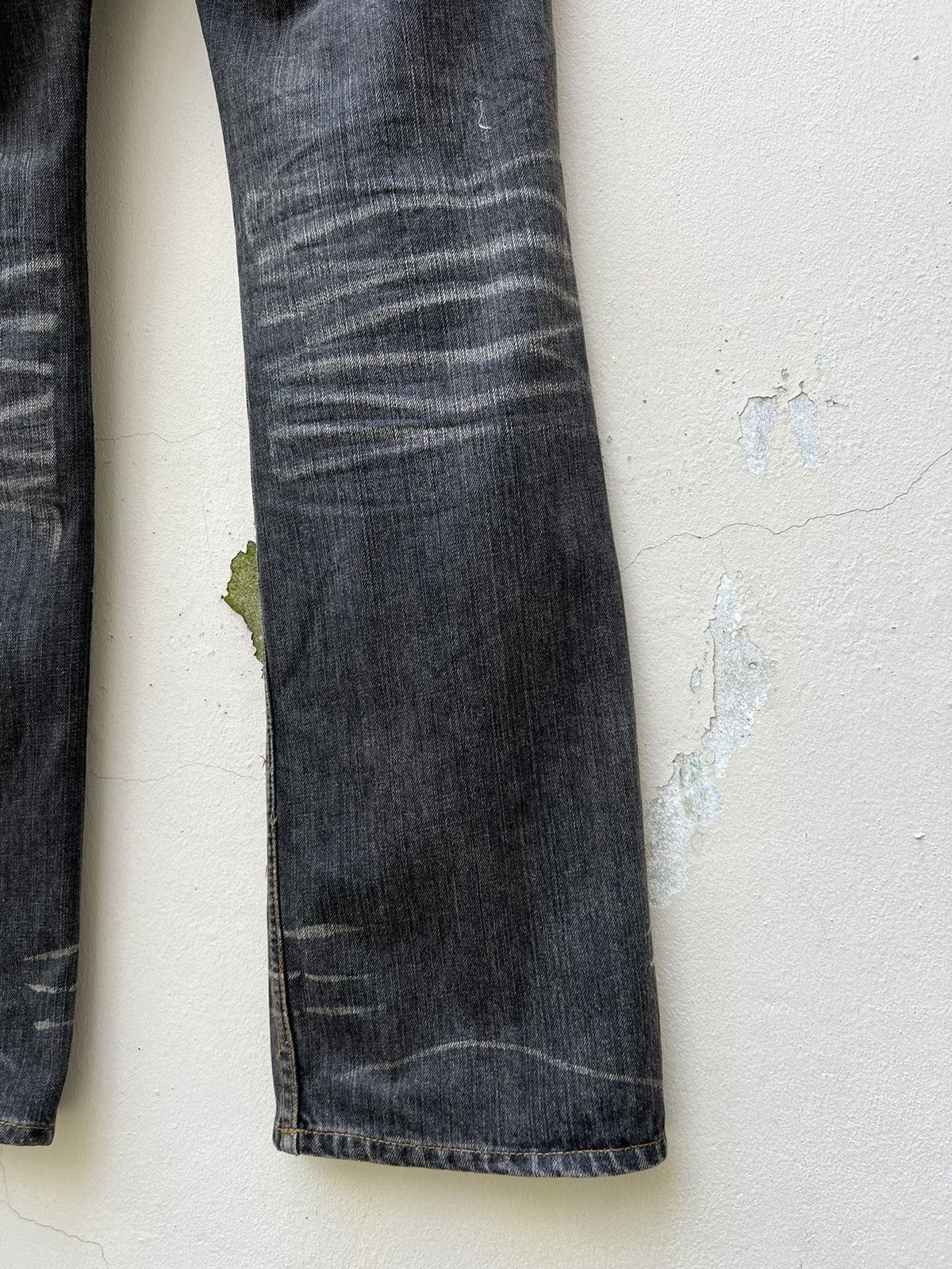 Nicole Club Vintage Nicole Club Faded Black Hybrid Denim Wide Leg Jeans Size US 30 / EU 46 - 19 Thumbnail