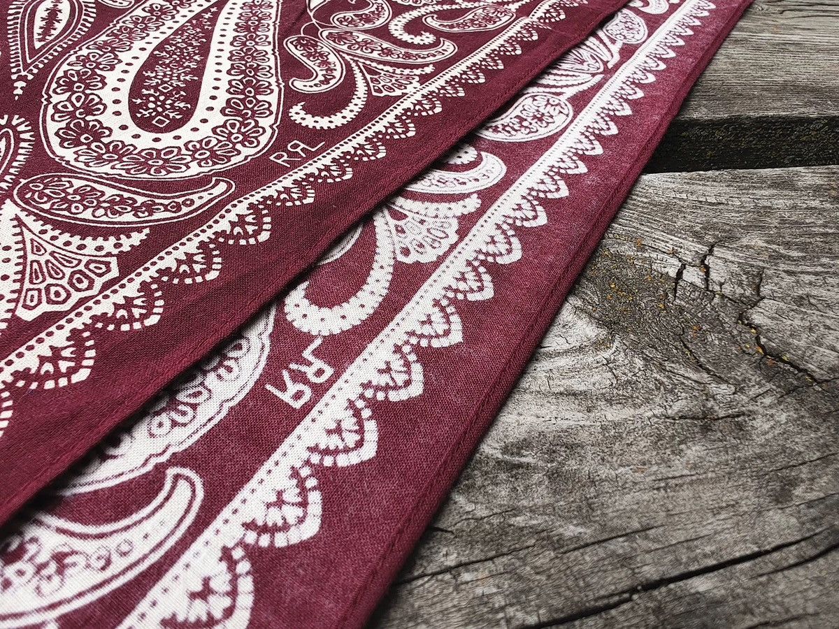 RRL Ralph Lauren RRL Indigo Turn of the Century Paisley Bandanna Scarf Size ONE SIZE - 6 Thumbnail