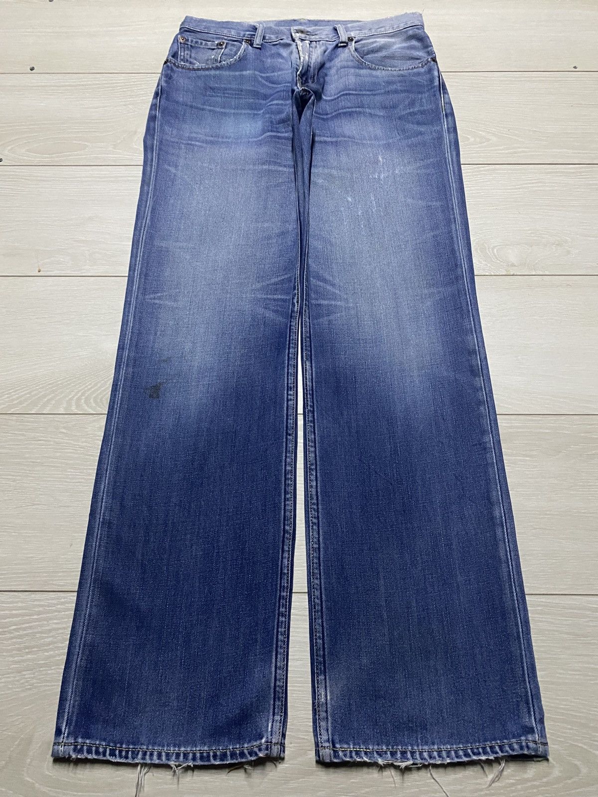 Levi's Vintage Levis 502 Blue Faded Wash Distressed Loose Jeans Size US 31 - 1 Thumbnail