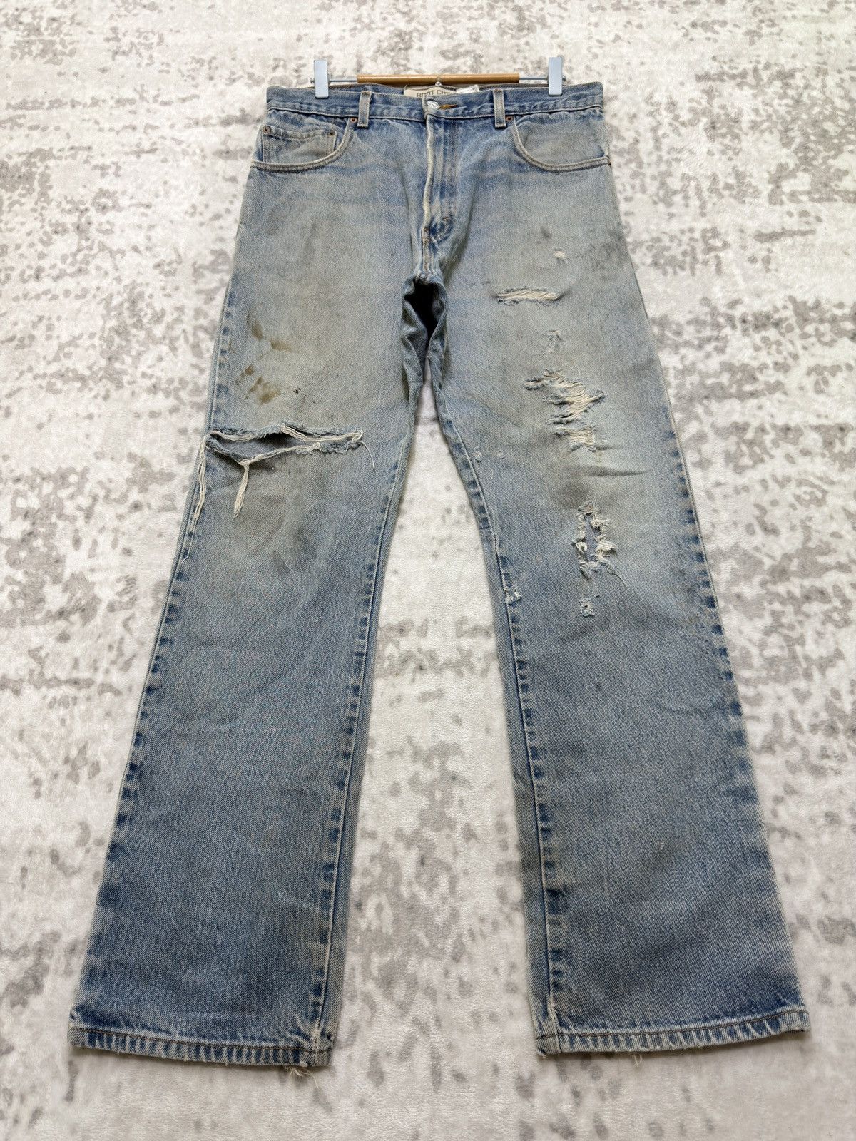 Levi's Vintage Levi’s 517 Thrashed Distressed Slightly Flare Denim Size US 32 / EU 48 - 1 Thumbnail