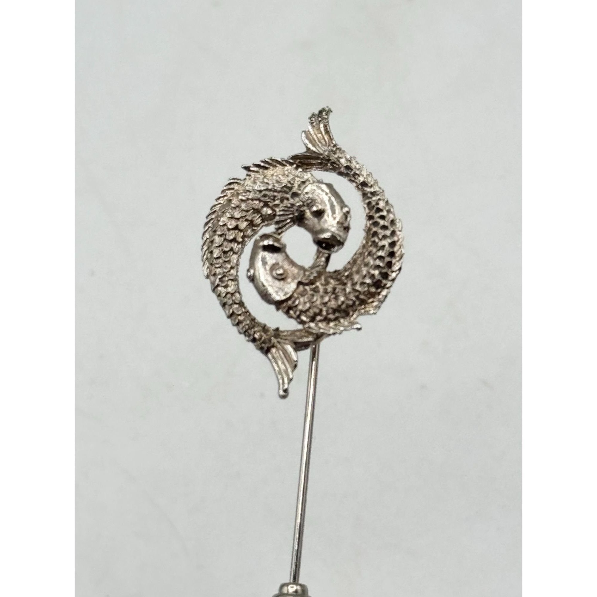 Vintage Vintage Pisces Silver Fish Silver Stick Pin Size ONE SIZE - 1 Thumbnail
