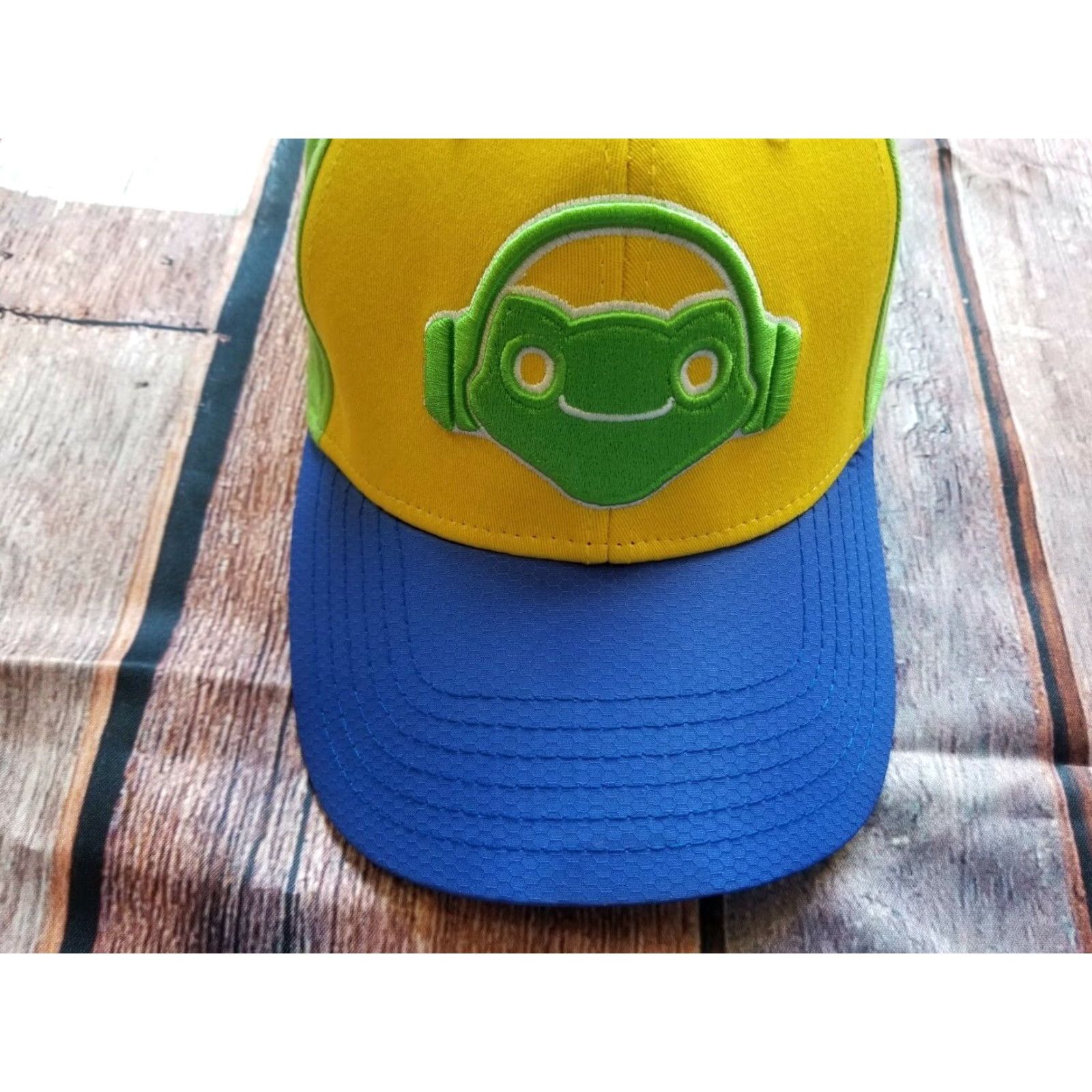 Vintage Overwatch Bioworld Lucio Frog Hat Cap Flex Fitted Neon Panel Size ONE SIZE - 6 Thumbnail