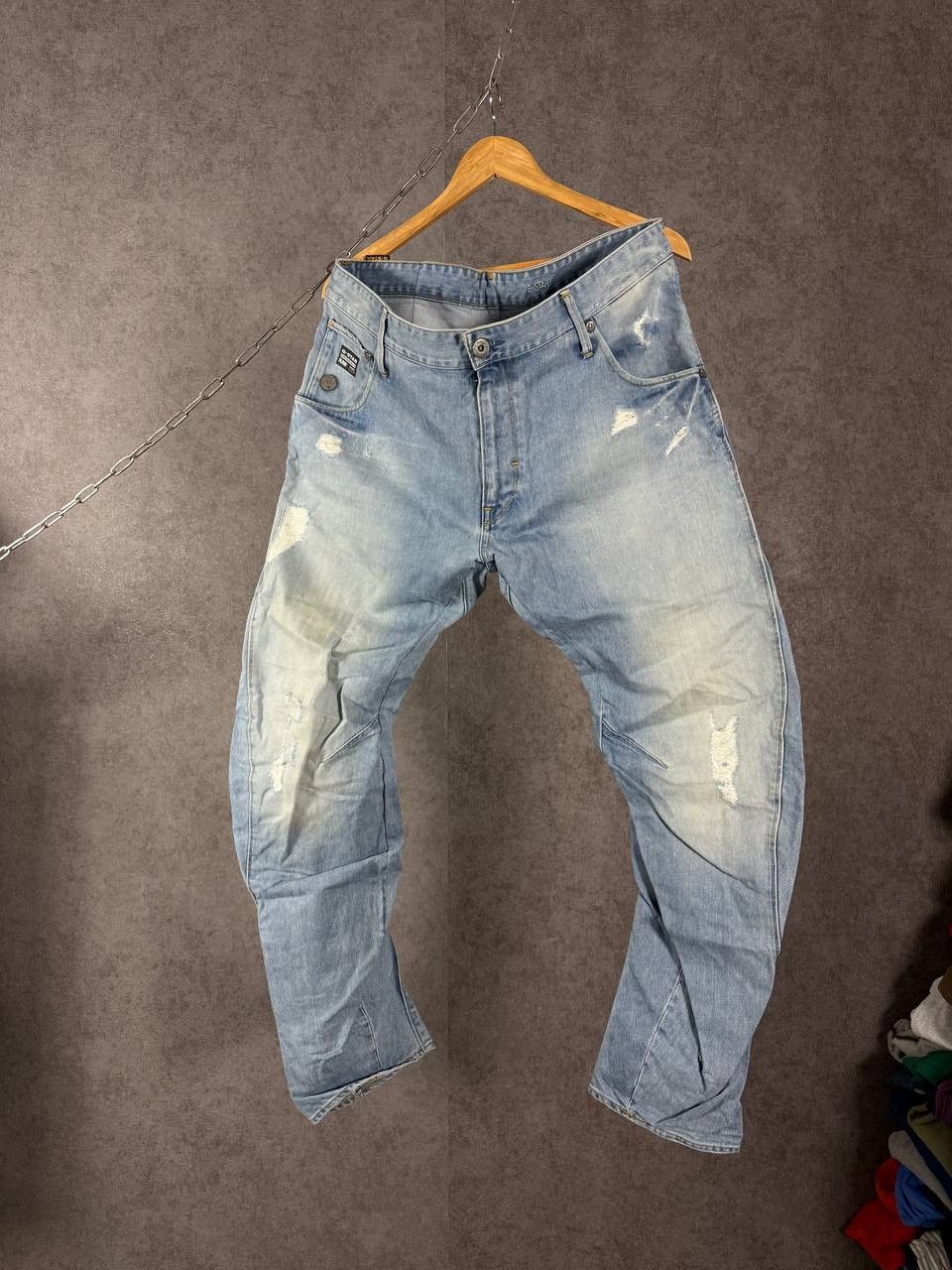G-Star G Star Raw designer distressed denim jeans Size US 36 / EU 52 - 1 Thumbnail