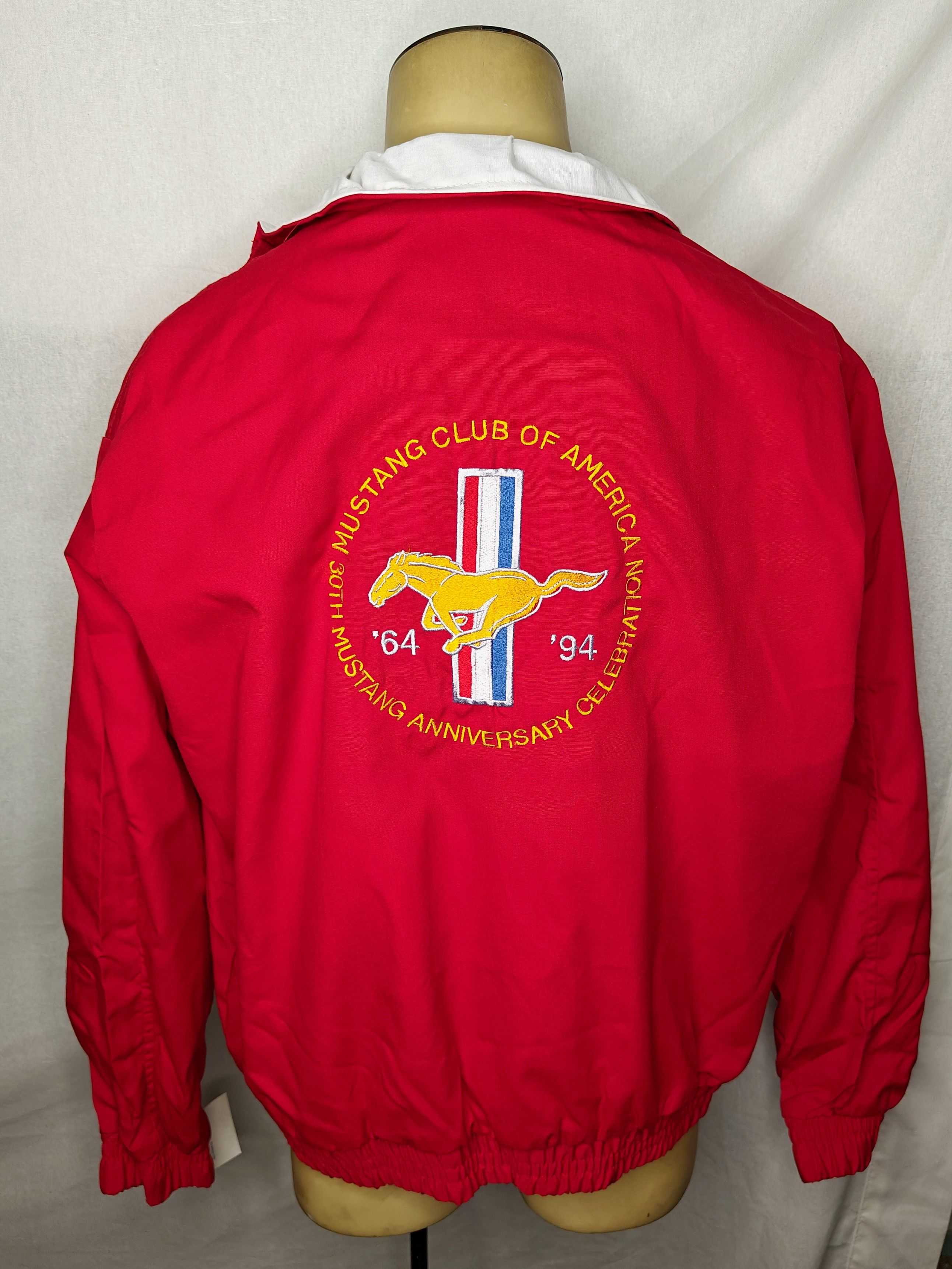 Ford NWT Vtg 90s Ford Mustang Club of America USA bomber jacket Size US XL / EU 56 / 4 - 1 Thumbnail