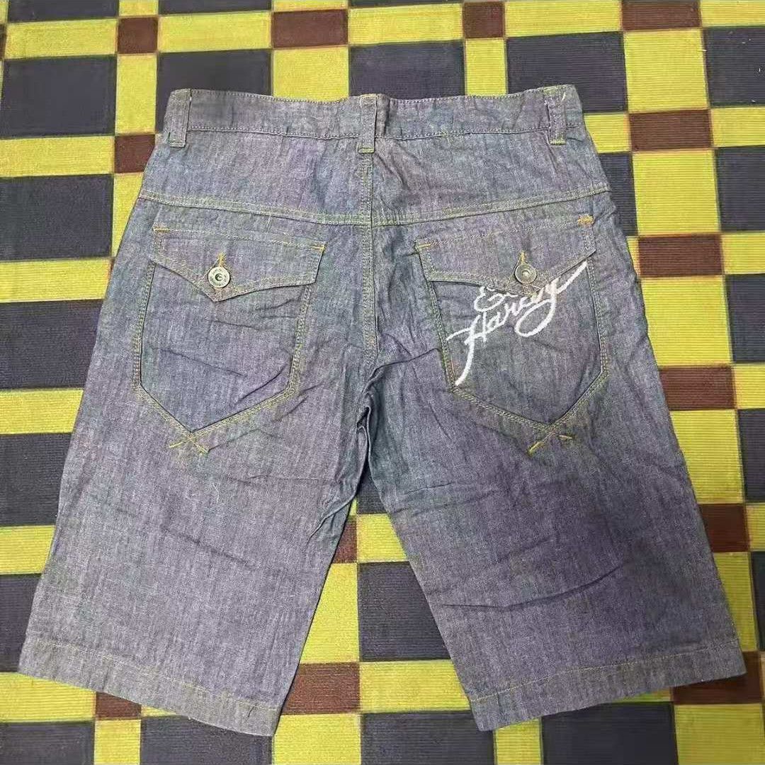 Ed Hardy ed hardy grunge printed denim jorts Size US 36 / EU 52 - 2 Thumbnail