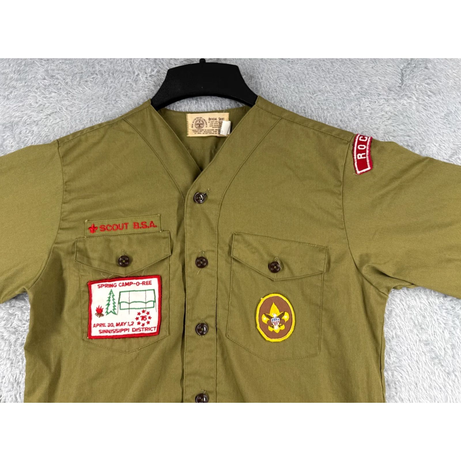 Vintage VINTAGE Boy Scouts of America Shirt Green 14 Neck 70s Polyester Men Small S Shirt Size US S / EU 44-46 / 1 - 4 Thumbnail