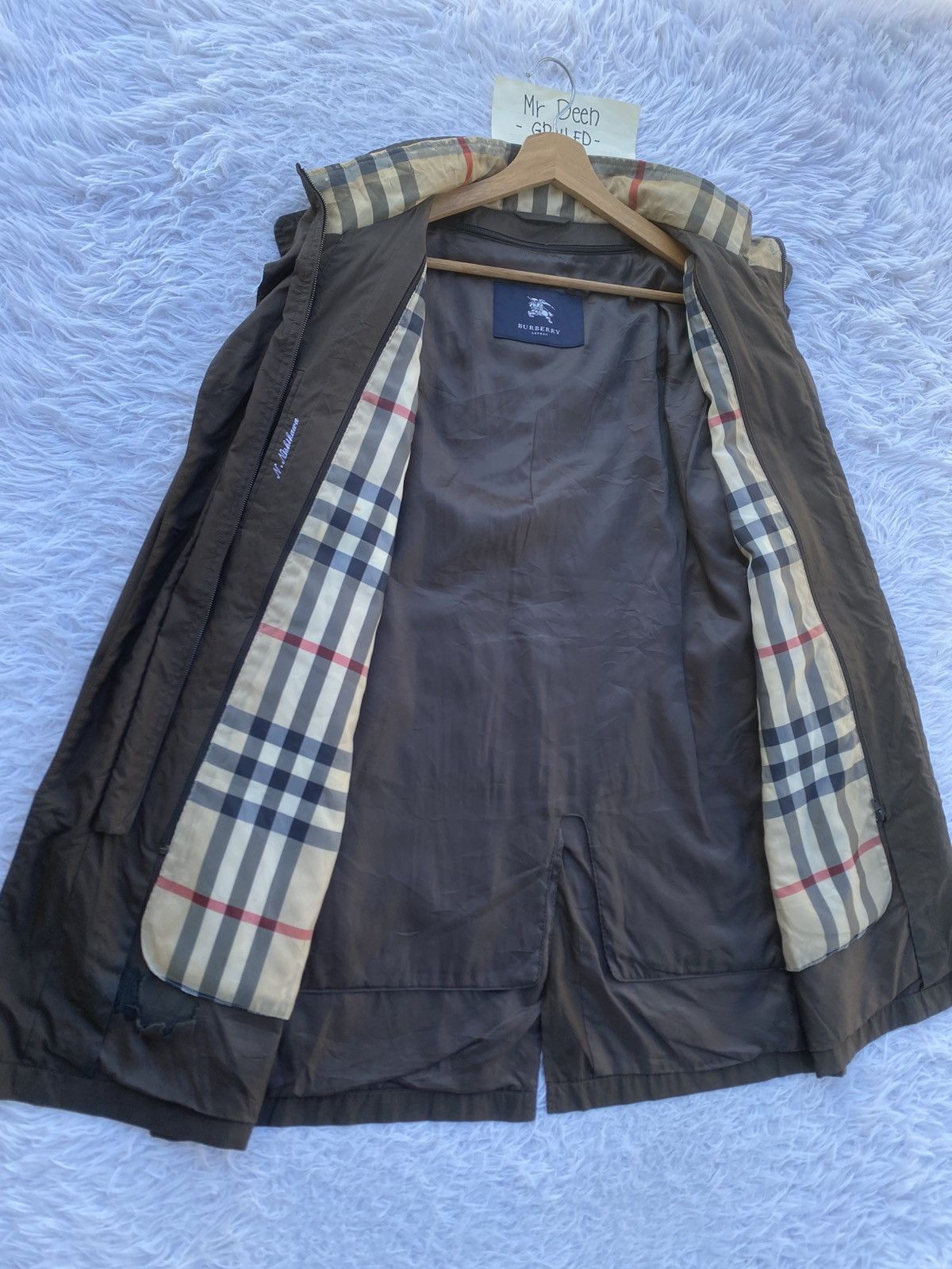 Burberry Rare Vintage Burberry Nylon Long Jacket Size US L / EU 52-54 / 3 - 7 Thumbnail