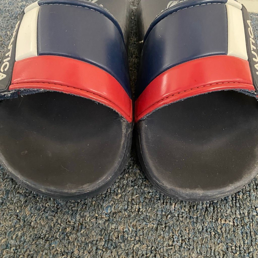 Nautica Nautica men 10 slip on slides w/adjustable top strap navy bl Size US 10 / EU 43 - 6 Thumbnail
