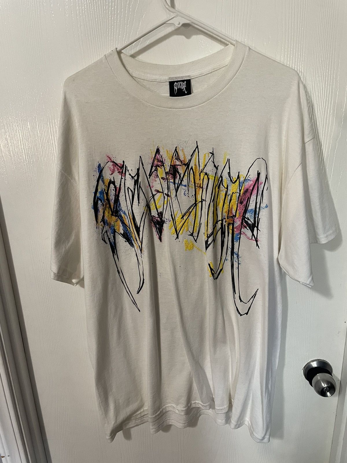 Revenge Revenge X Lil Durk - “Painting” White T-Shirt Size US XL / EU 56 / 4 - 2 Thumbnail