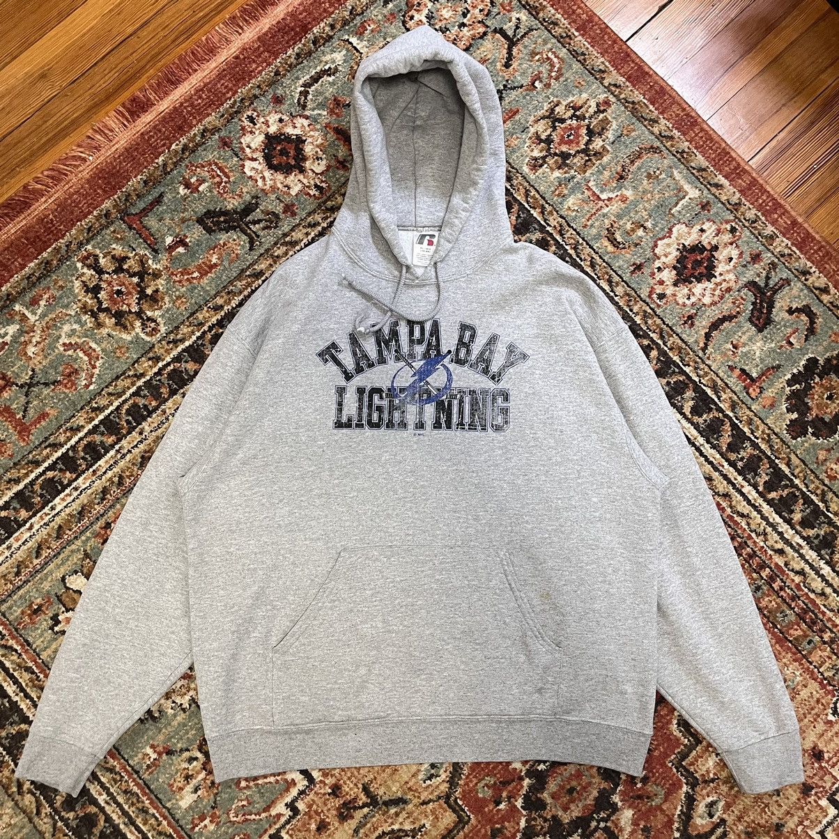 Vintage Tampa Bay Lightning NHL Hockey Russell Hoodie Sweatshirt Size US XL / EU 56 / 4 - 2 Thumbnail