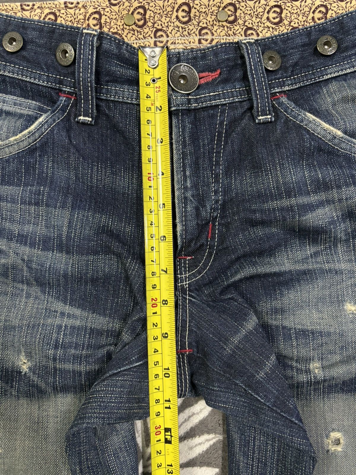 Edwin Y2K Edwin 503 BlueTrip Paint Splatter Baggy Distressed Jeans Size US 30 / EU 46 - 20 Thumbnail
