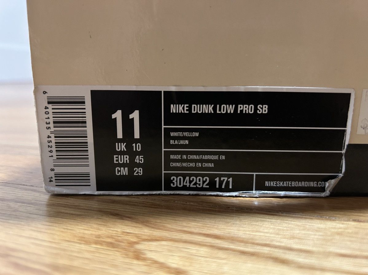Nike Nike Dunk Low Pro SB De La Soul 2005 White Yellow Size 11 Size US 11 / EU 44 - 5 Thumbnail