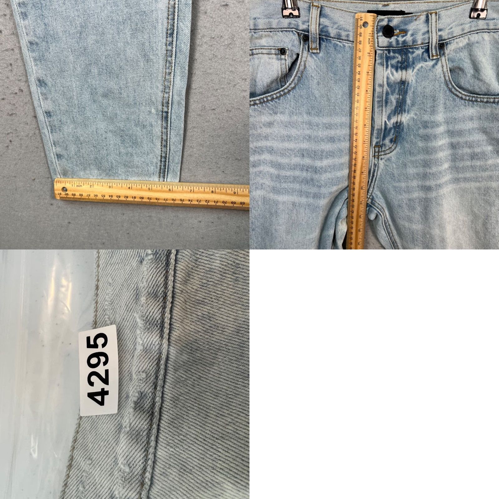 Vintage Sampson And Taylor Mens Large Blue Light Wash Denim Jeans 100% Cotton Jeans Size US 33 - 8 Thumbnail