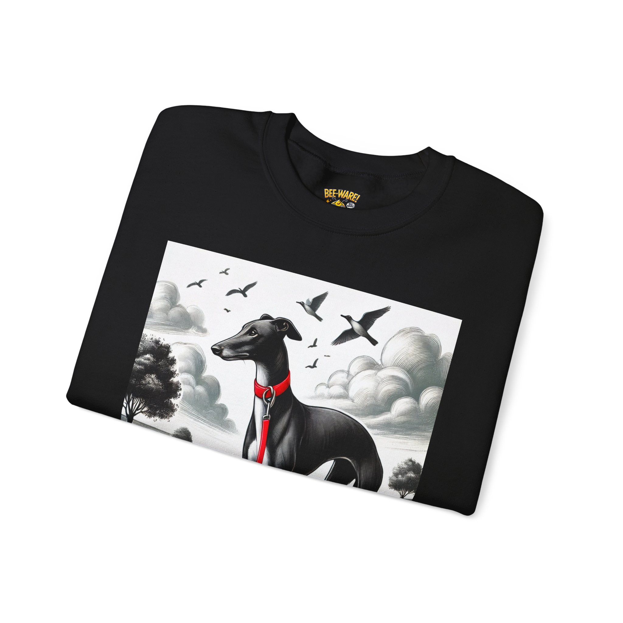 Gildan Elegant Greyhound in the Open Fields Crewneck Sweatshirt Size US L / EU 52-54 / 3 - 2 Thumbnail