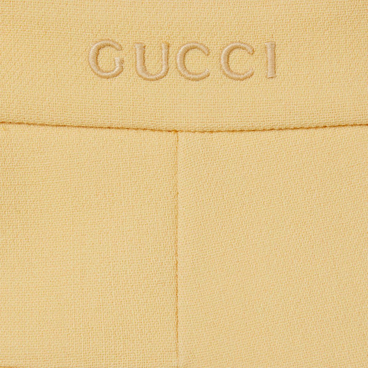 Gucci oc11z1125 Light Wool Crêpe Pant in Yellow Size 26" / US 2 / IT 38 - 2 Thumbnail